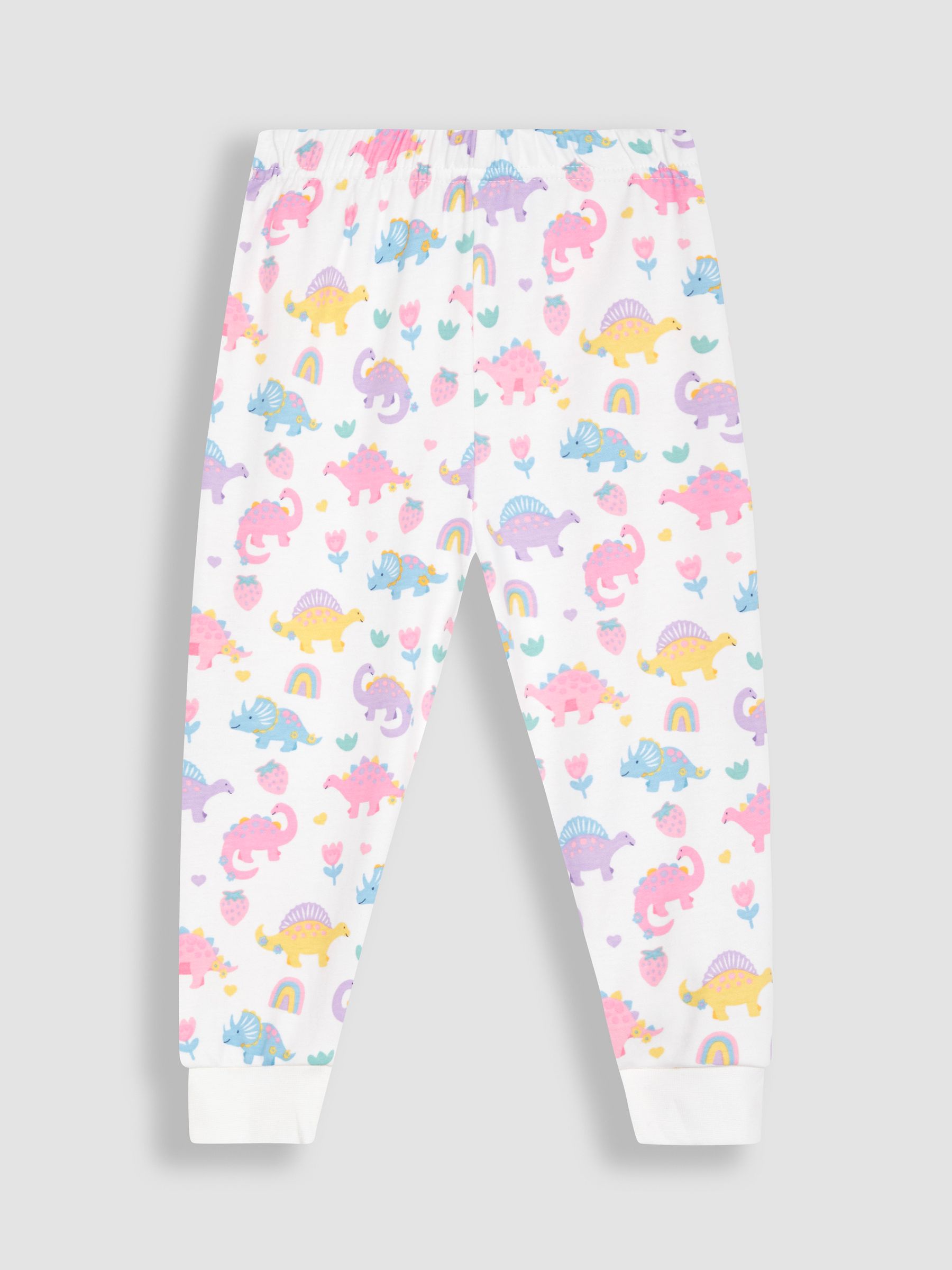 2-Pack Dino Jersey Pyjamas in Pink - Image 3 of 9