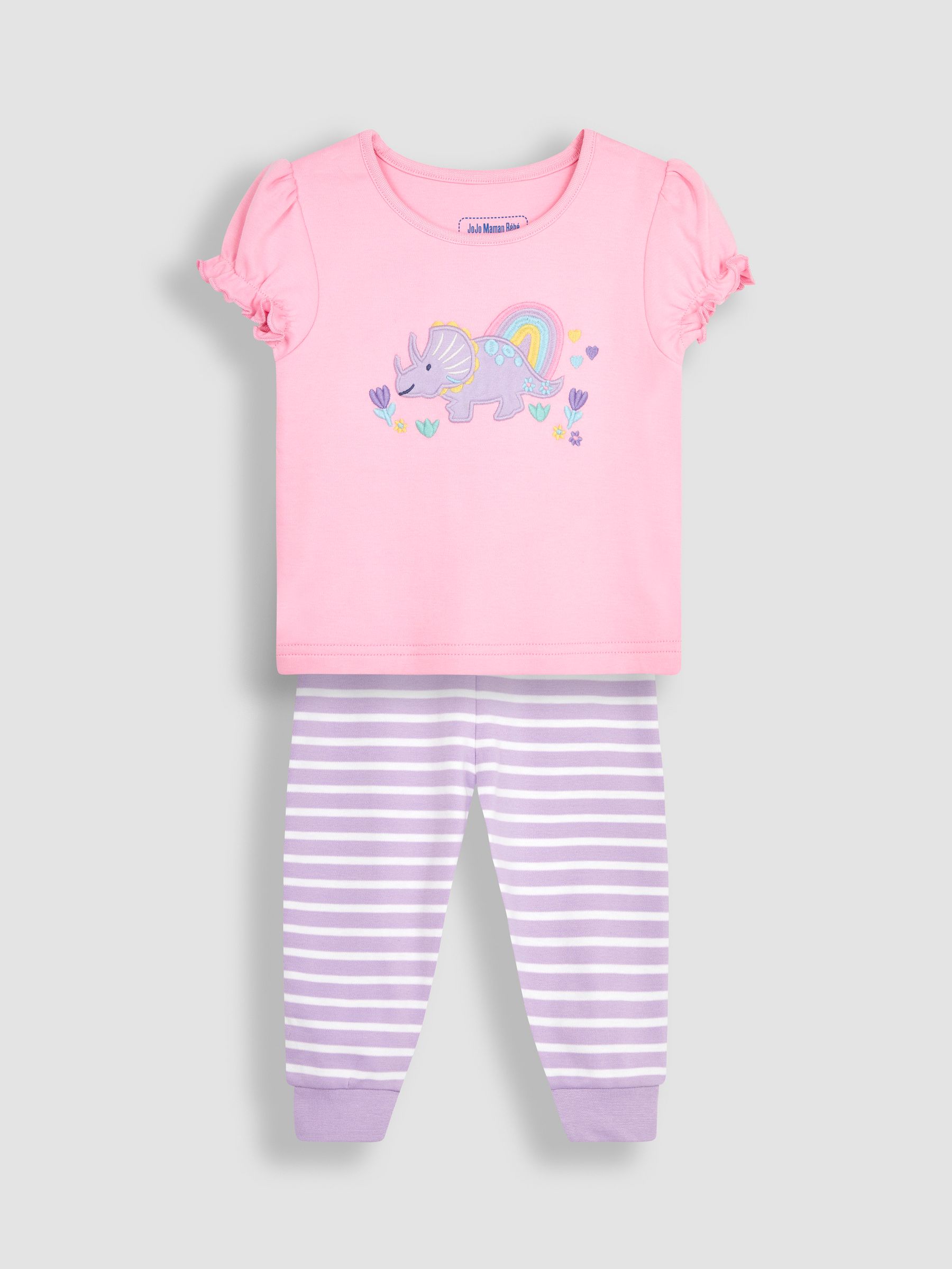 2-Pack Dino Jersey Pyjamas in Pink - Image 4 of 9