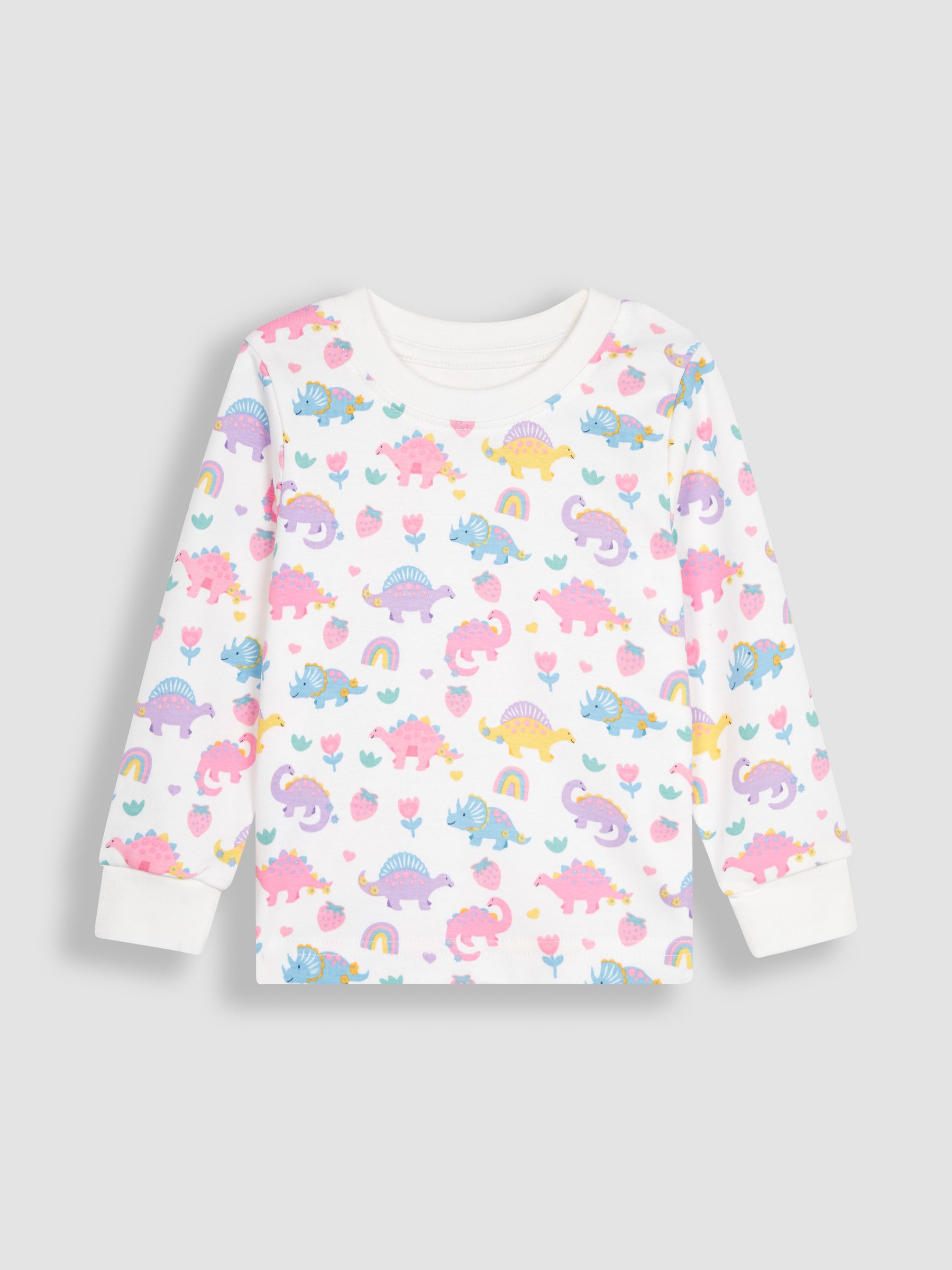 2-Pack Dino Jersey Pyjamas in Pink - Image 6 of 9