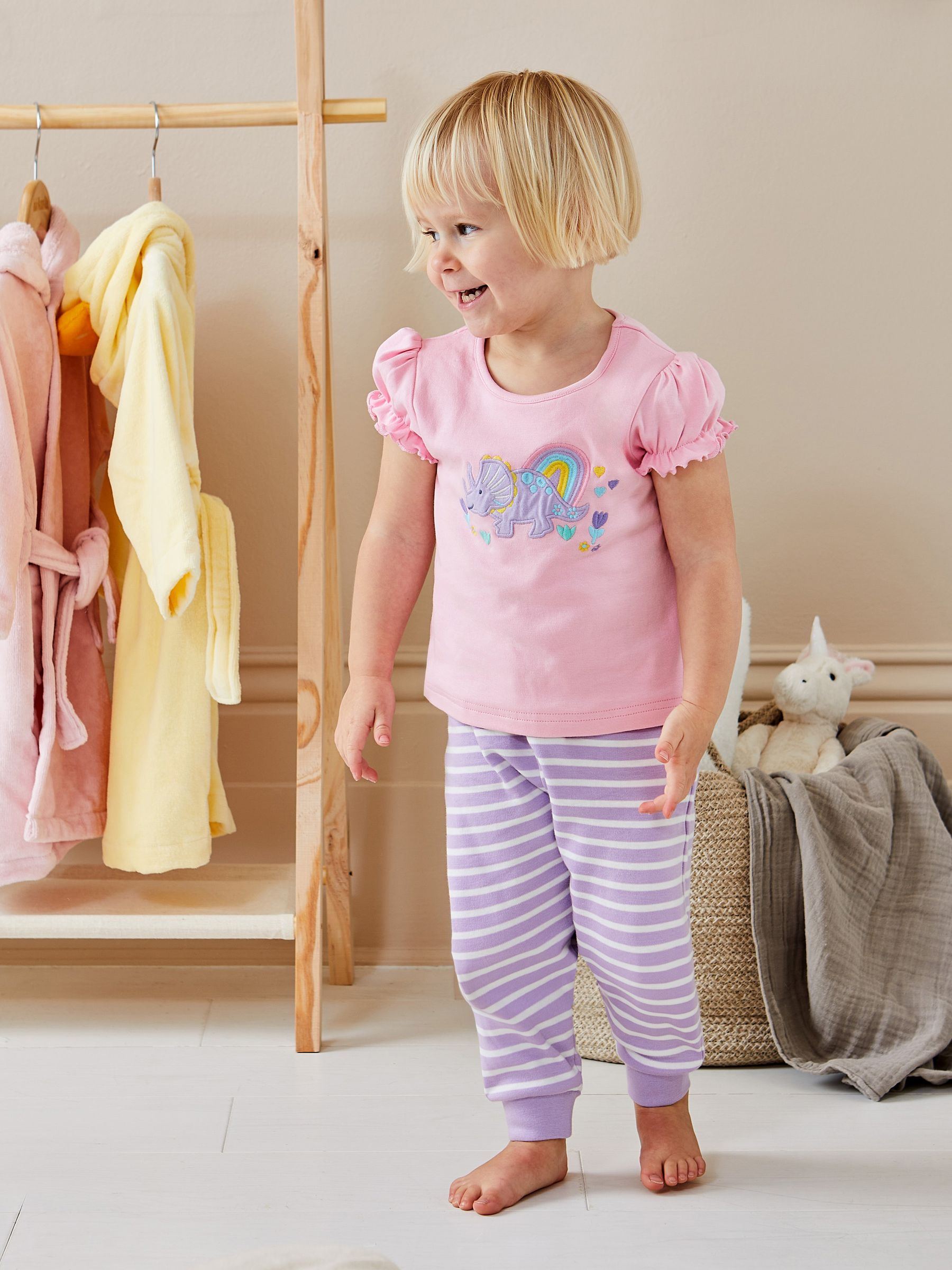 2-Pack Dino Jersey Pyjamas in Pink - Image 8 of 9
