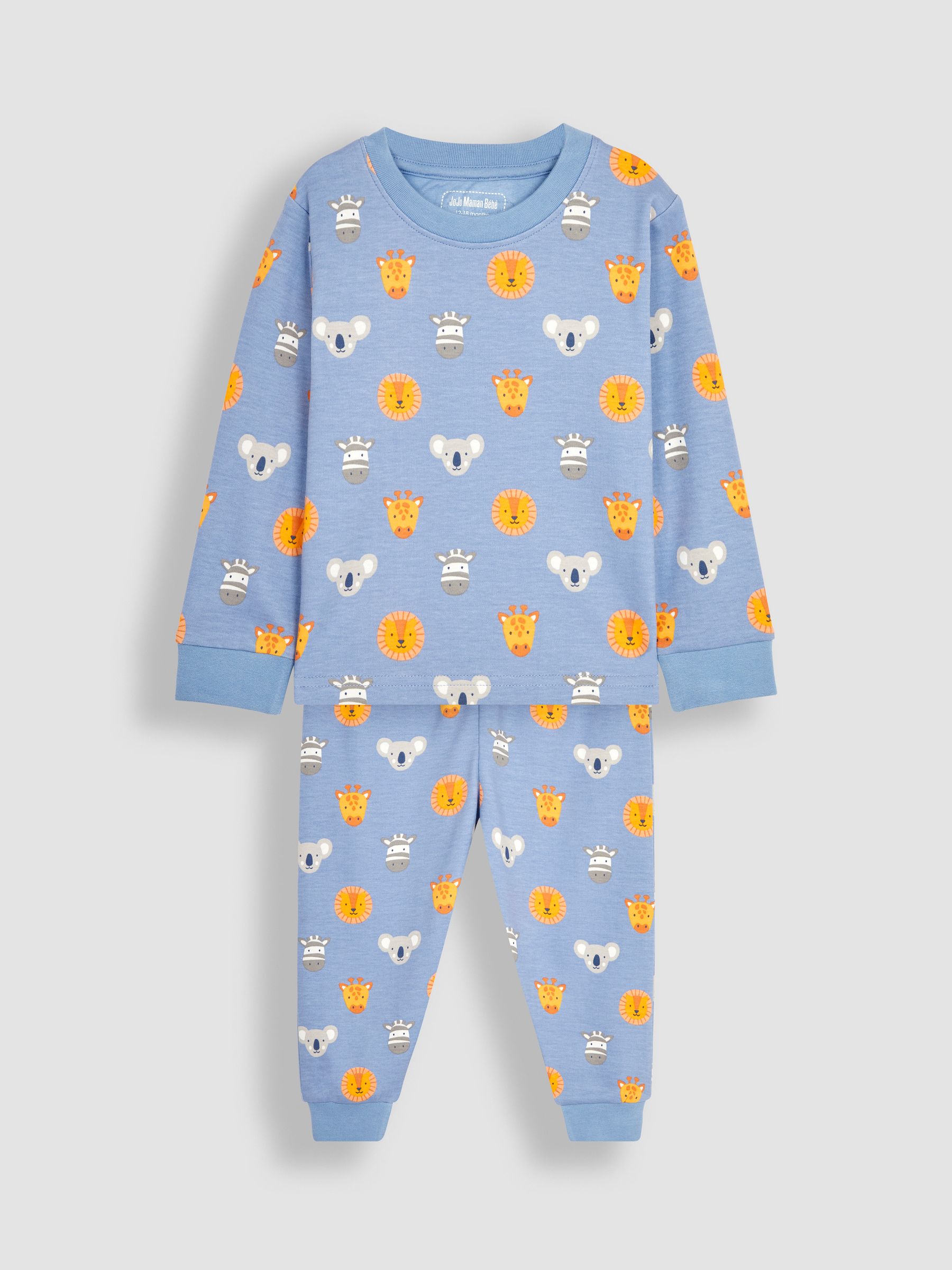 2-Pack Safari Jersey Pyjamas in Blue - Image 3 of 10