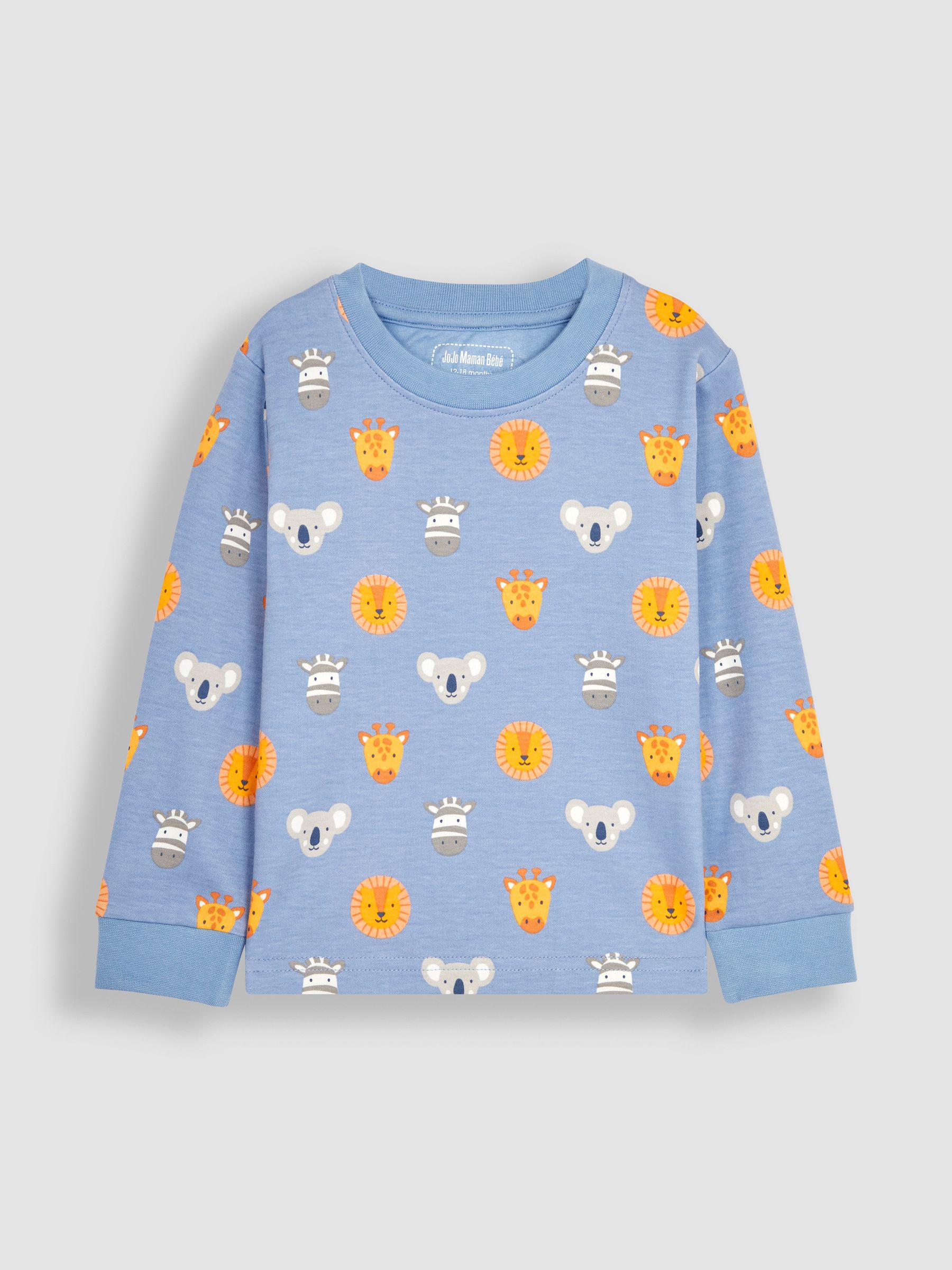 2-Pack Safari Jersey Pyjamas in Blue - Image 5 of 10