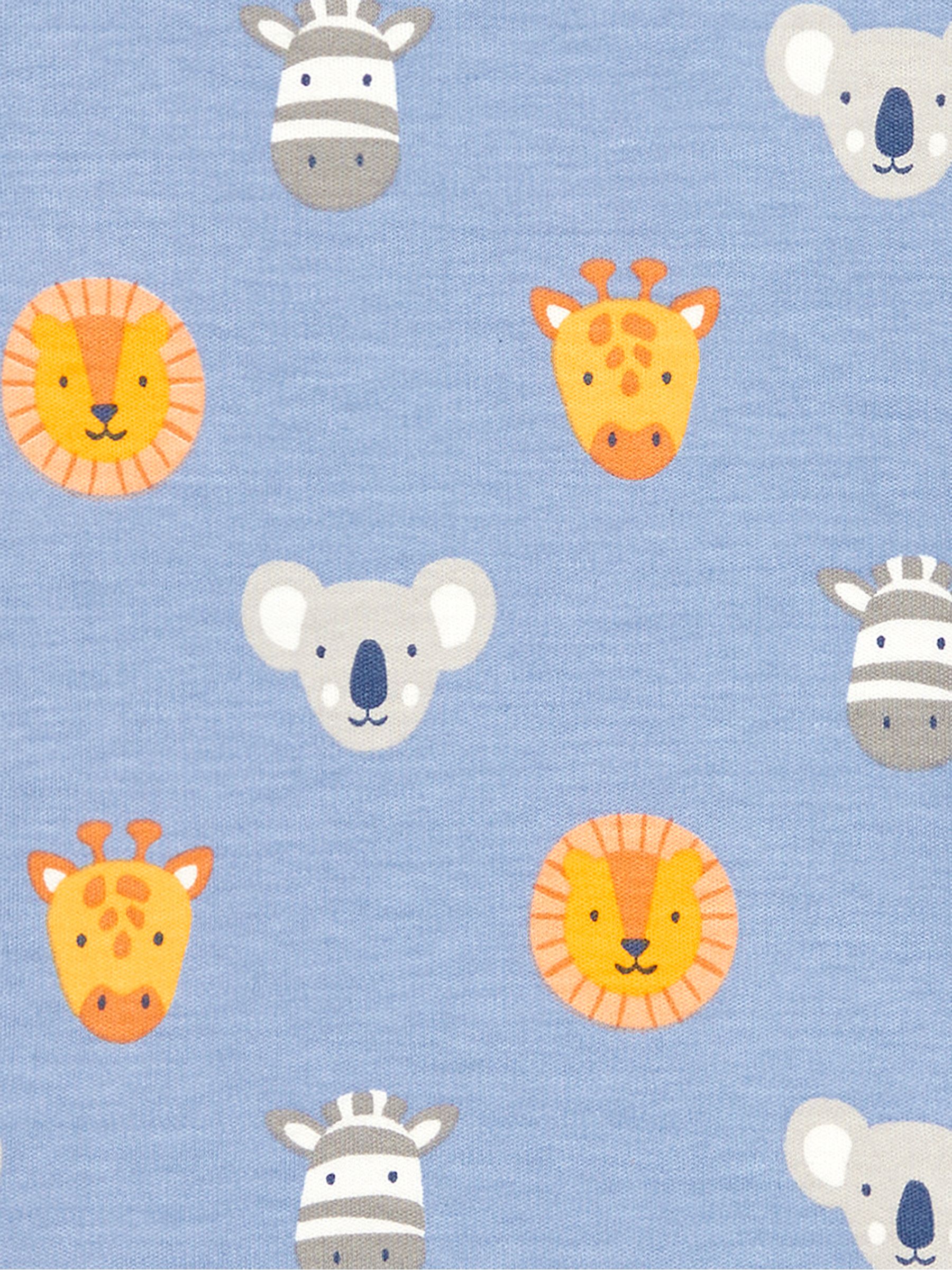 2-Pack Safari Jersey Pyjamas in Blue - Image 6 of 10