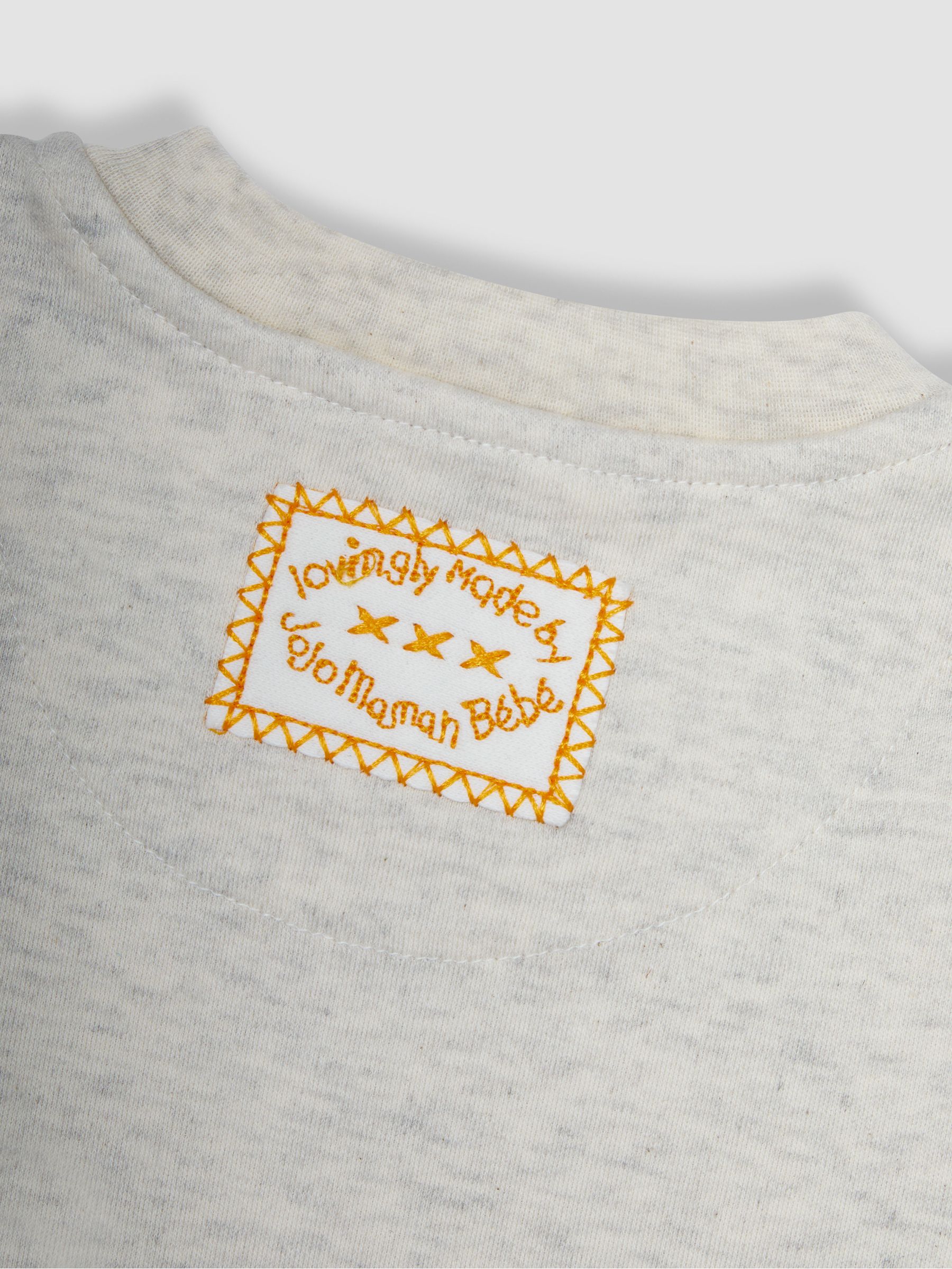 Natural Cream Giraffe Appliqué Zip Sleepsuit - Image 3 of 3