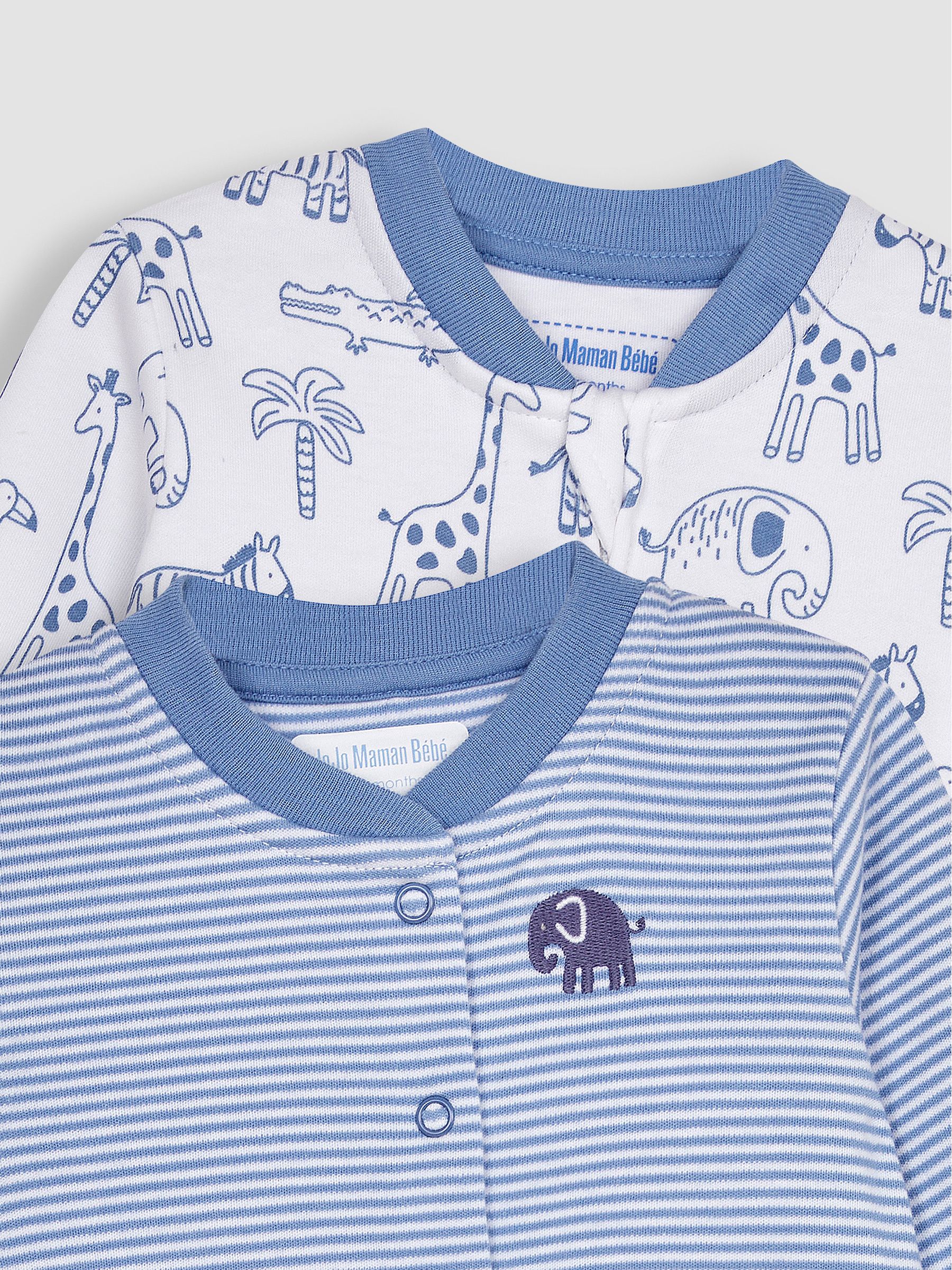 Blue Safari Sleepsuits 2 Pack - Image 7 of 7