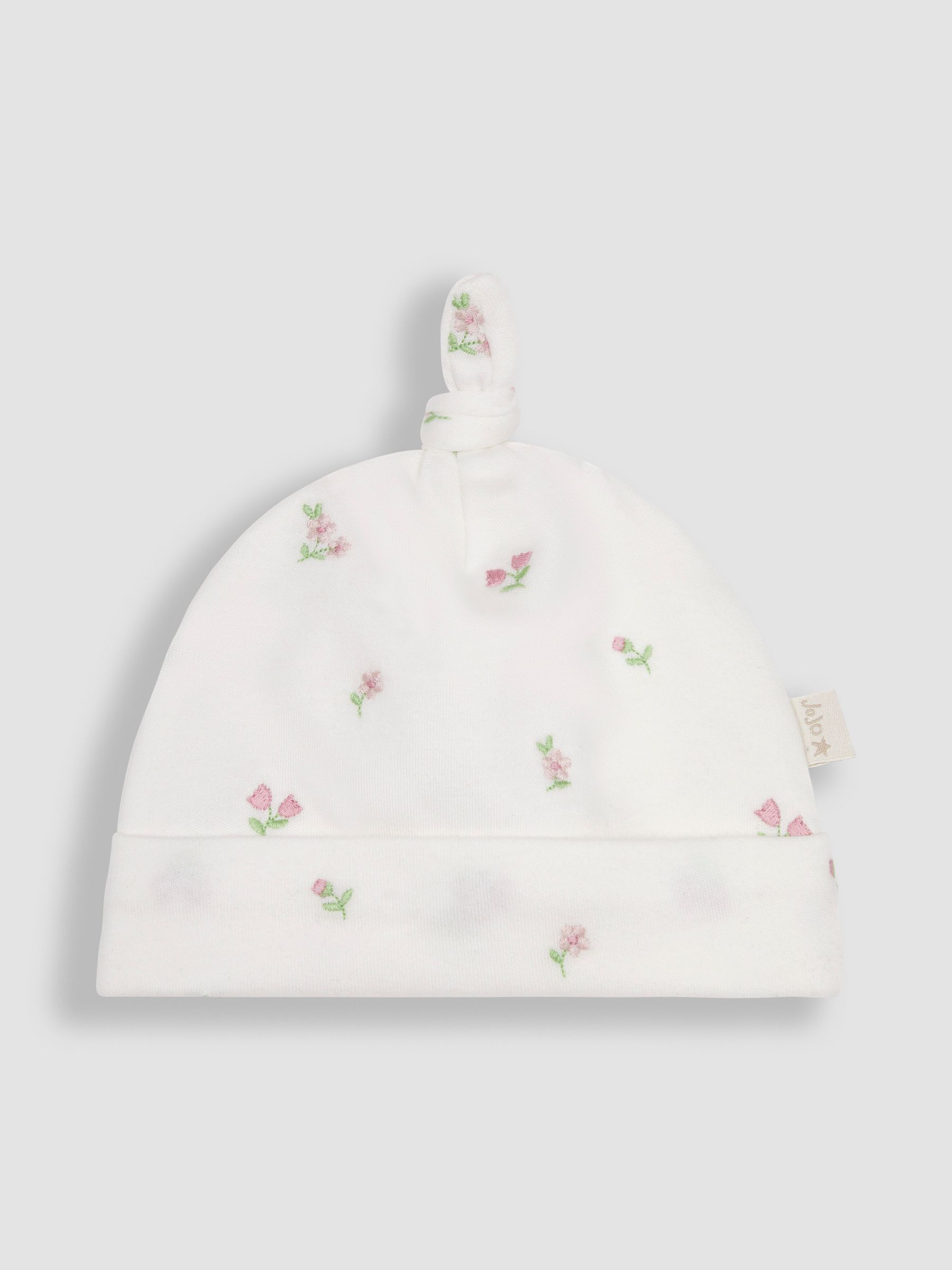 Floral Embroidered Pretty Sleepsuit & Hat in Cream - Image 5 of 7