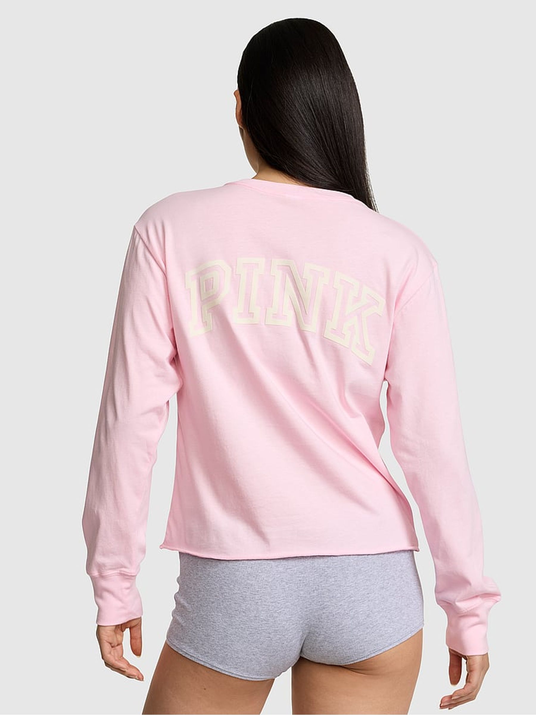 Coconut Pink Cotton Long Sleeve T-Shirt - Image 2 of 2
