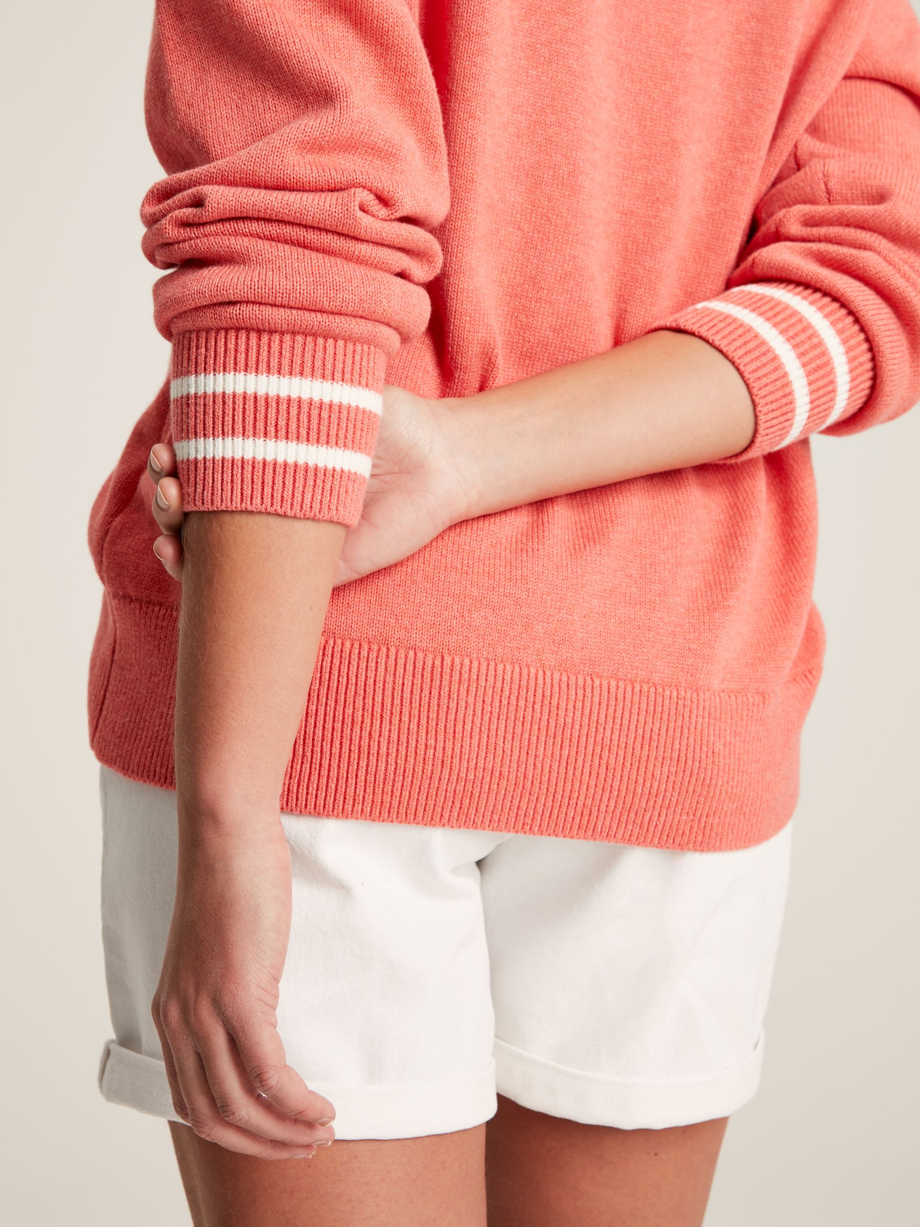 Break Point Coral Knitted Tennis Jumper - Image 5 of 6
