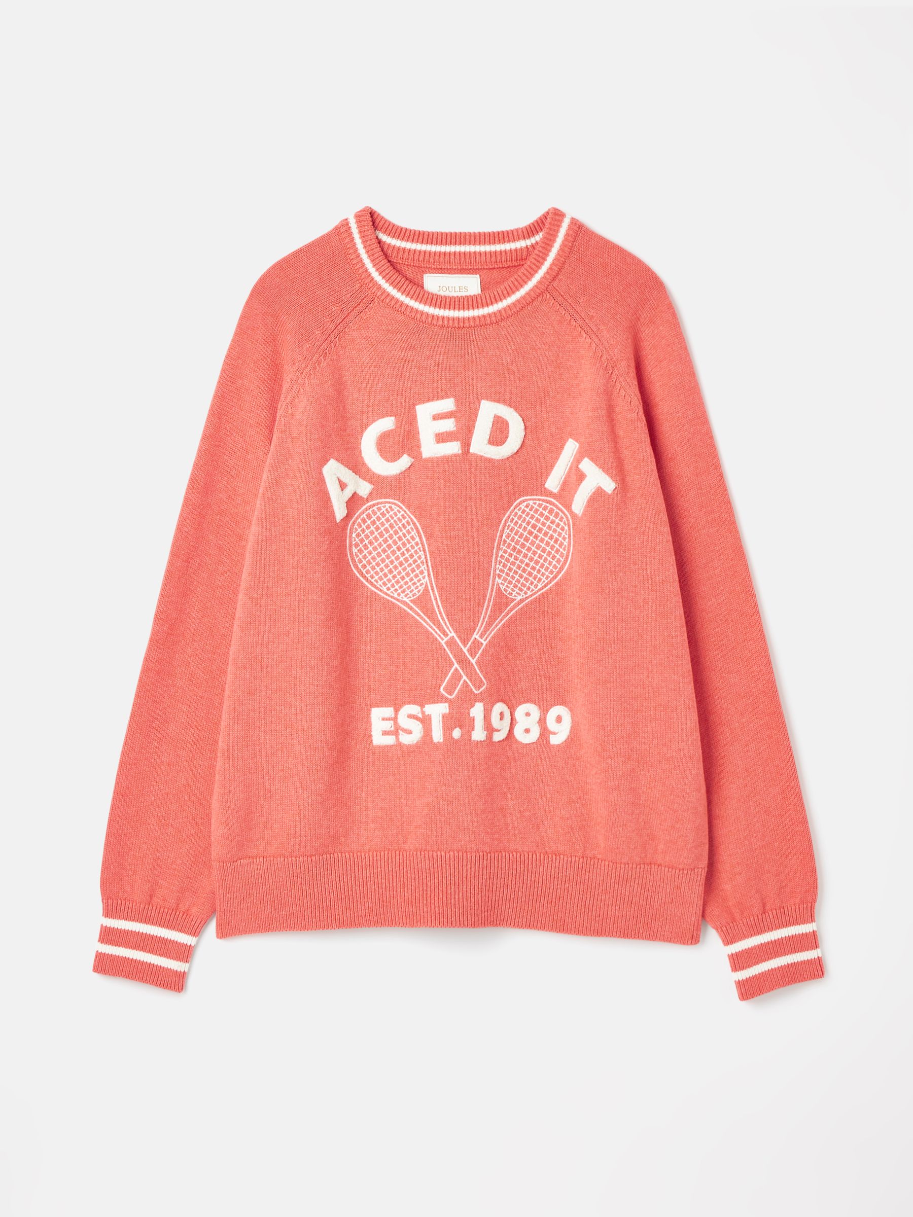 Break Point Coral Knitted Tennis Jumper - Image 6 of 6