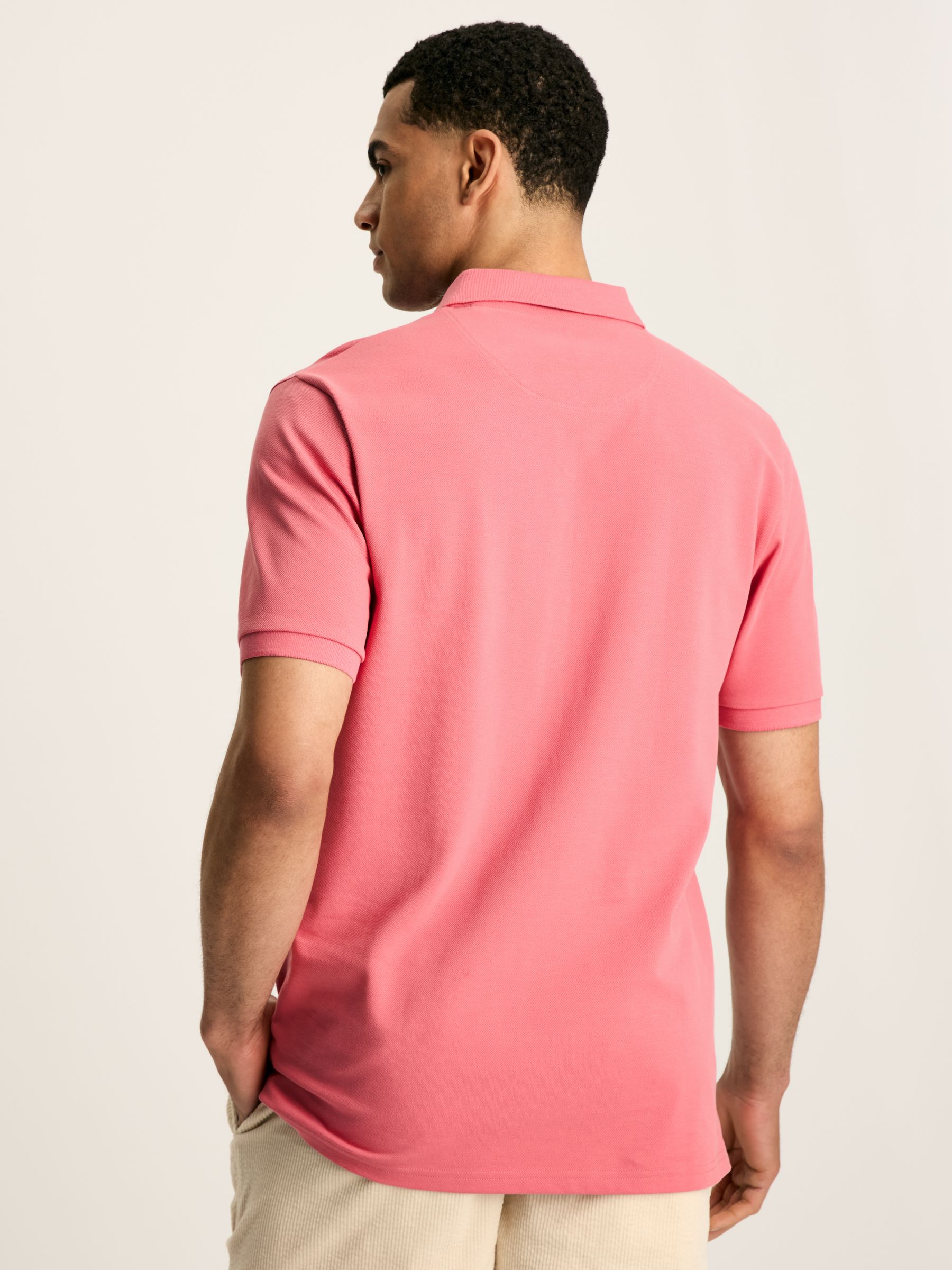 Woody Soft Pink Regular Fit Cotton Pique Polo Shirt - Image 3 of 7