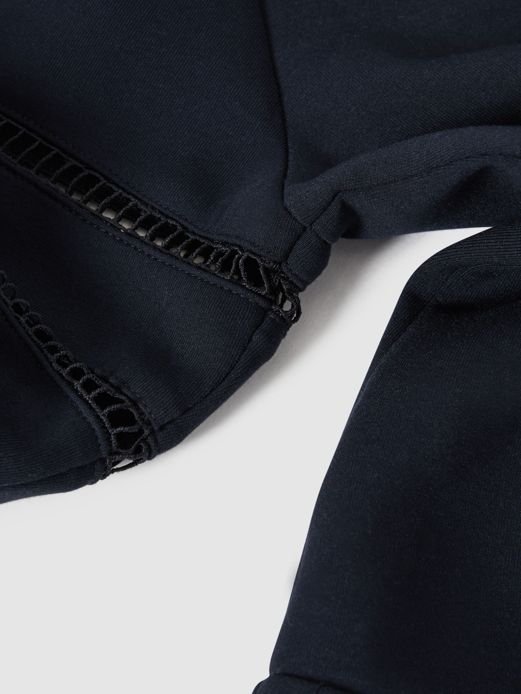 Teen Jersey Puff Sleeve Mini Dress in Navy - Image 6 of 7