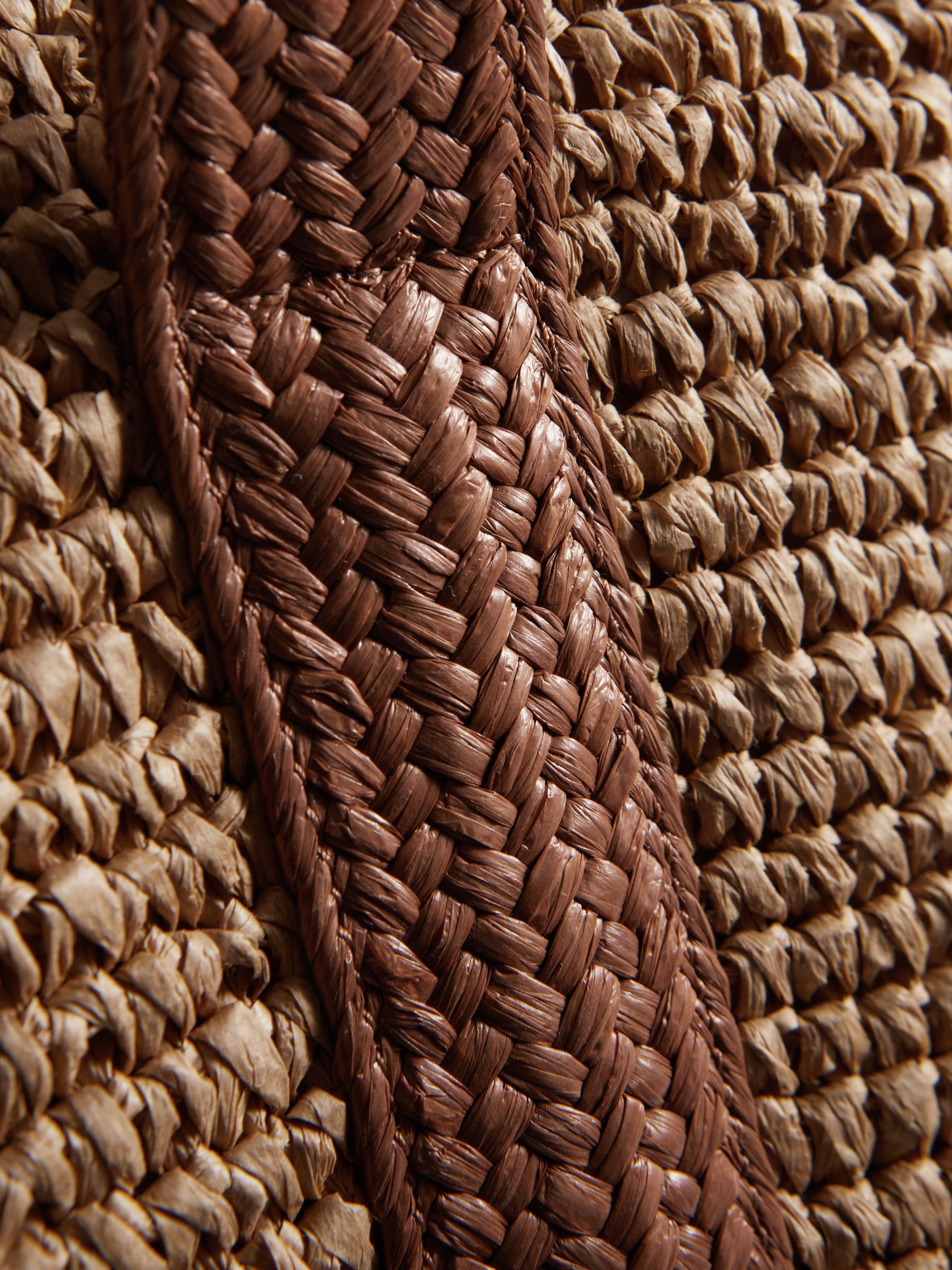 Raffia Tote Bag in Tan - Image 6 of 6