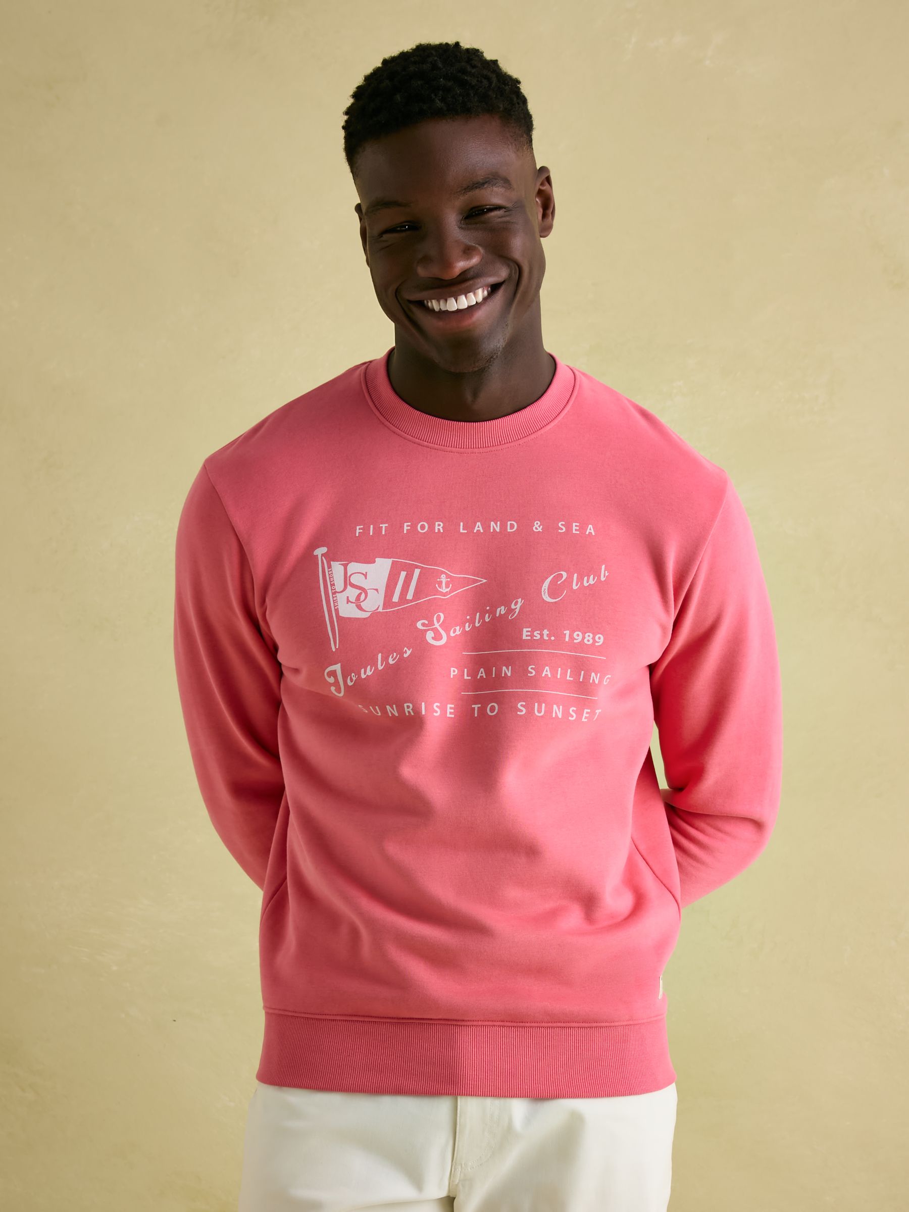 Mason Pink Graphic Crew Neck Jumper - Image 1 of 6