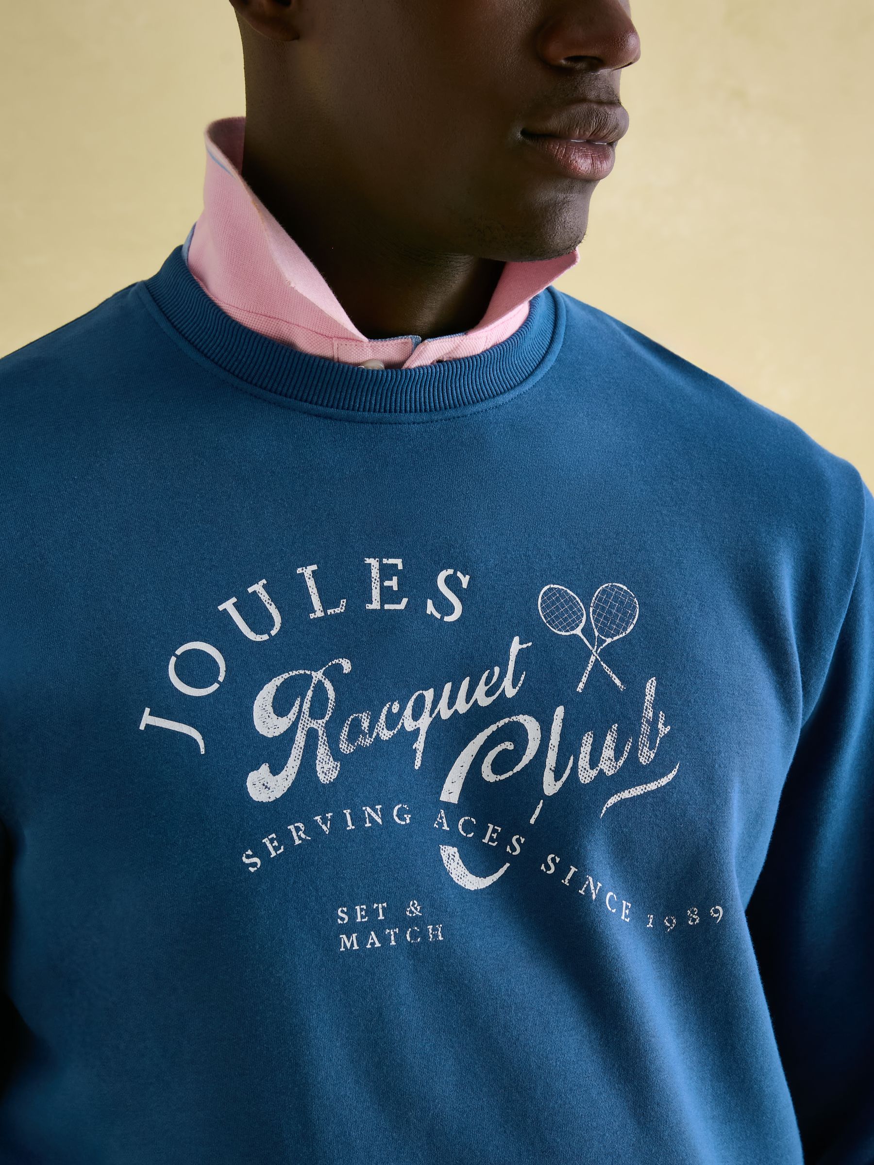 Mason Navy Graphic Crew Neck Jumper - Image 4 of 7