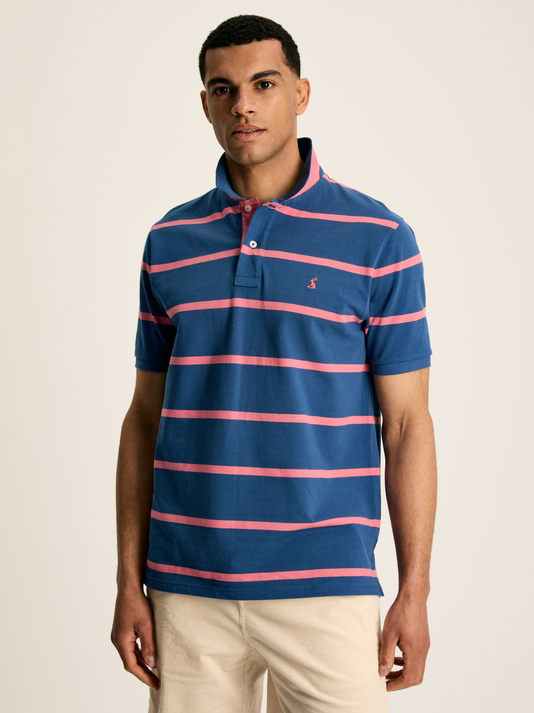 Filbert Blue & Pink Striped Polo Shirt - Image 1 of 7