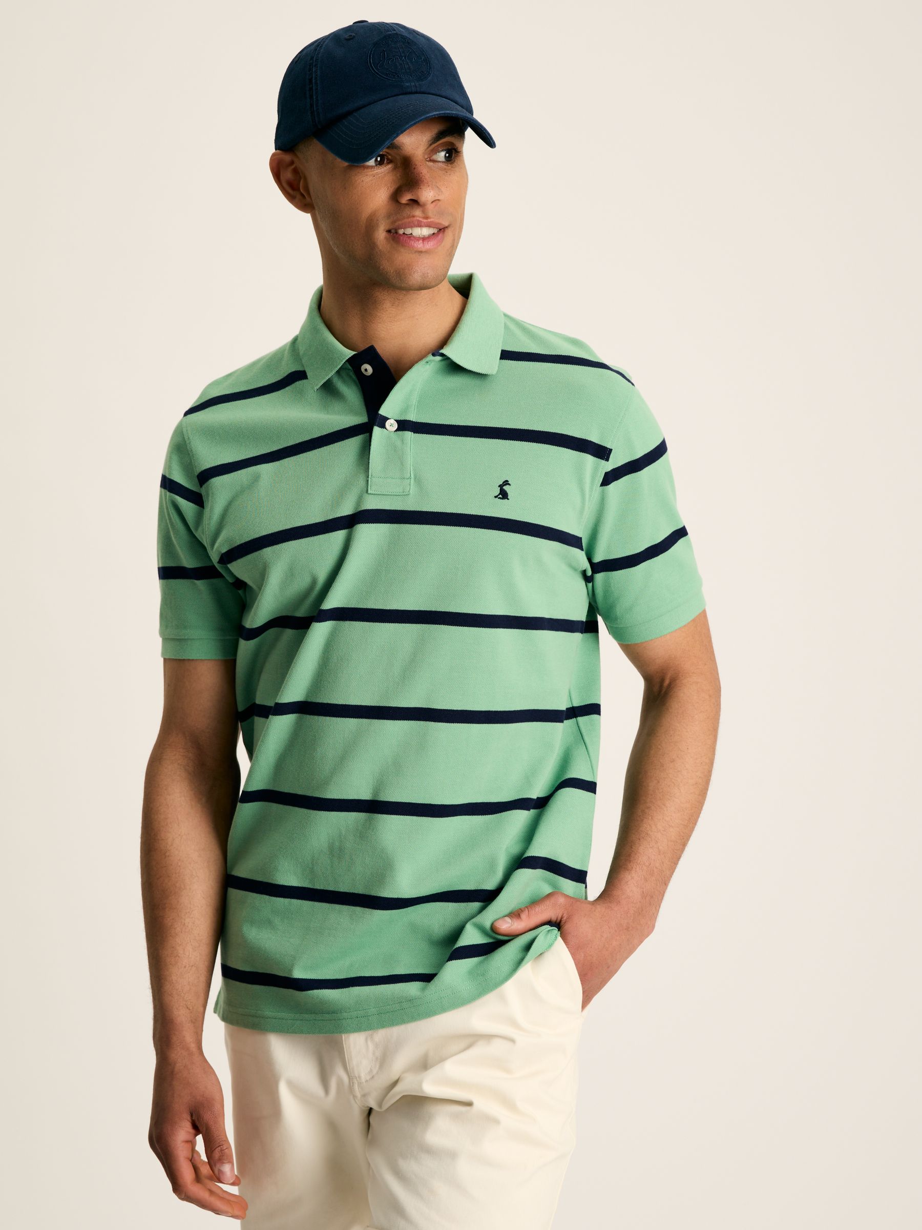 Filbert Green & Navy Striped Polo Shirt - Image 1 of 8