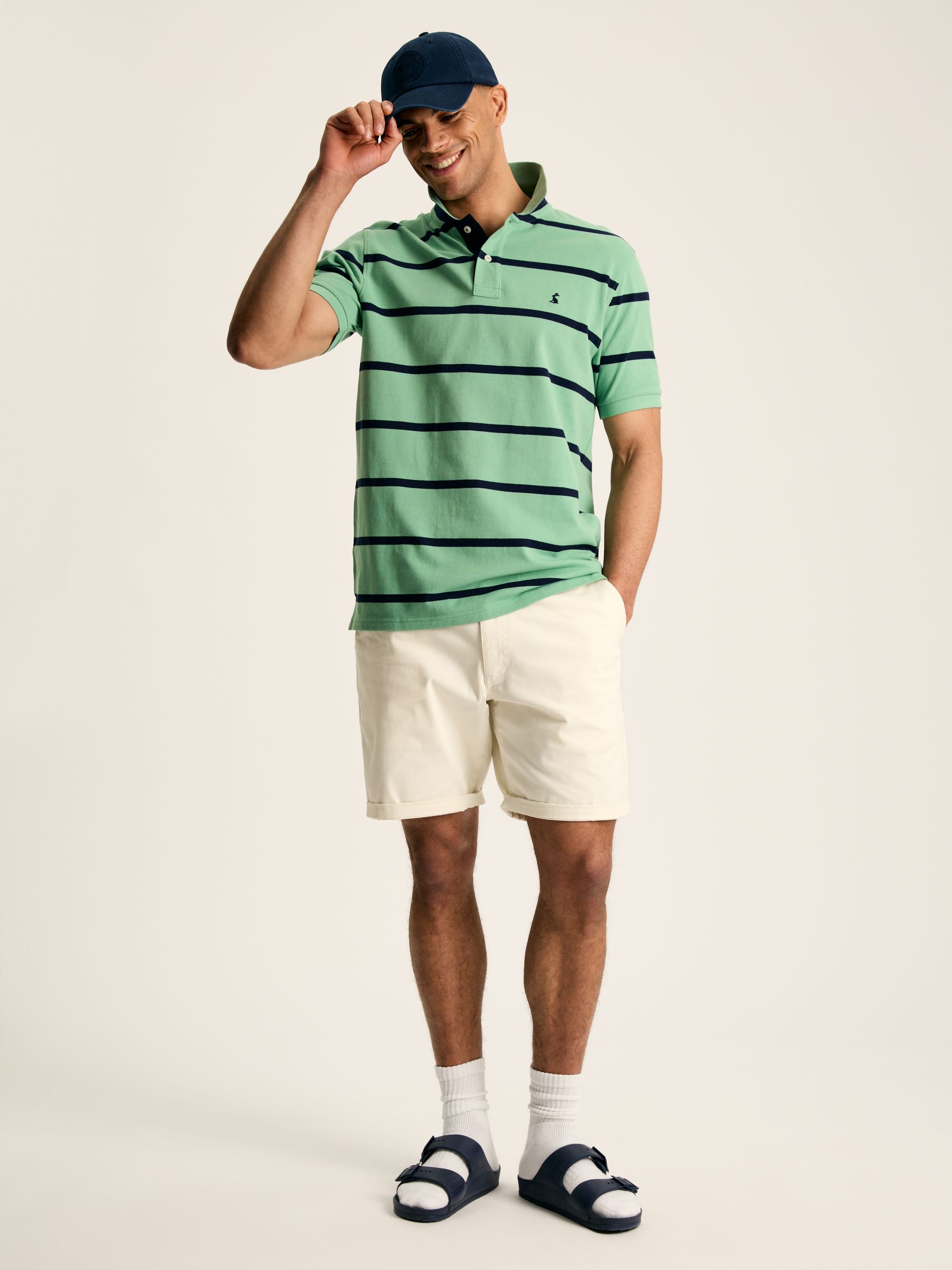 Filbert Green & Navy Striped Polo Shirt - Image 4 of 8