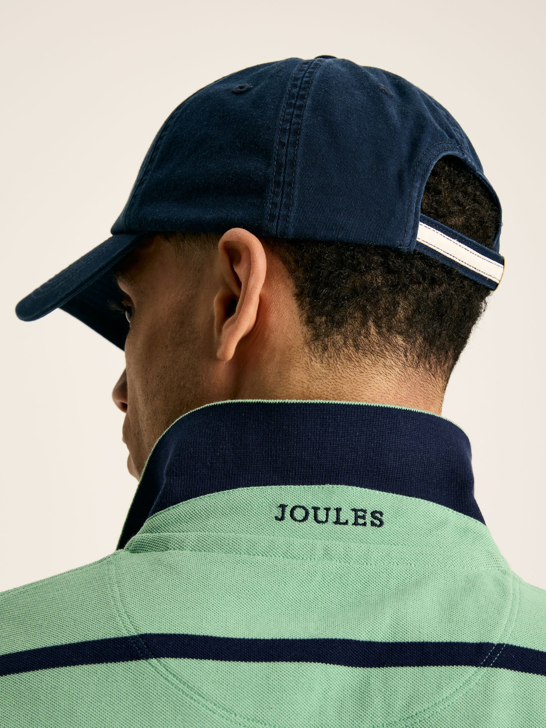 Filbert Green & Navy Striped Polo Shirt - Image 6 of 8