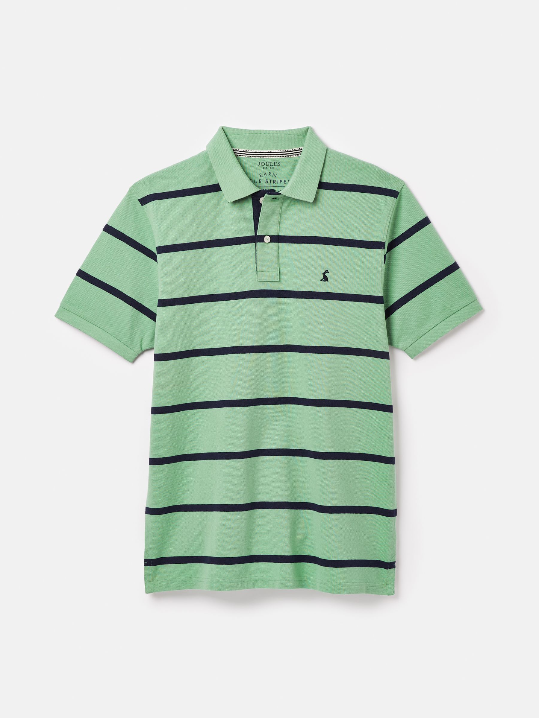 Filbert Green & Navy Striped Polo Shirt - Image 8 of 8
