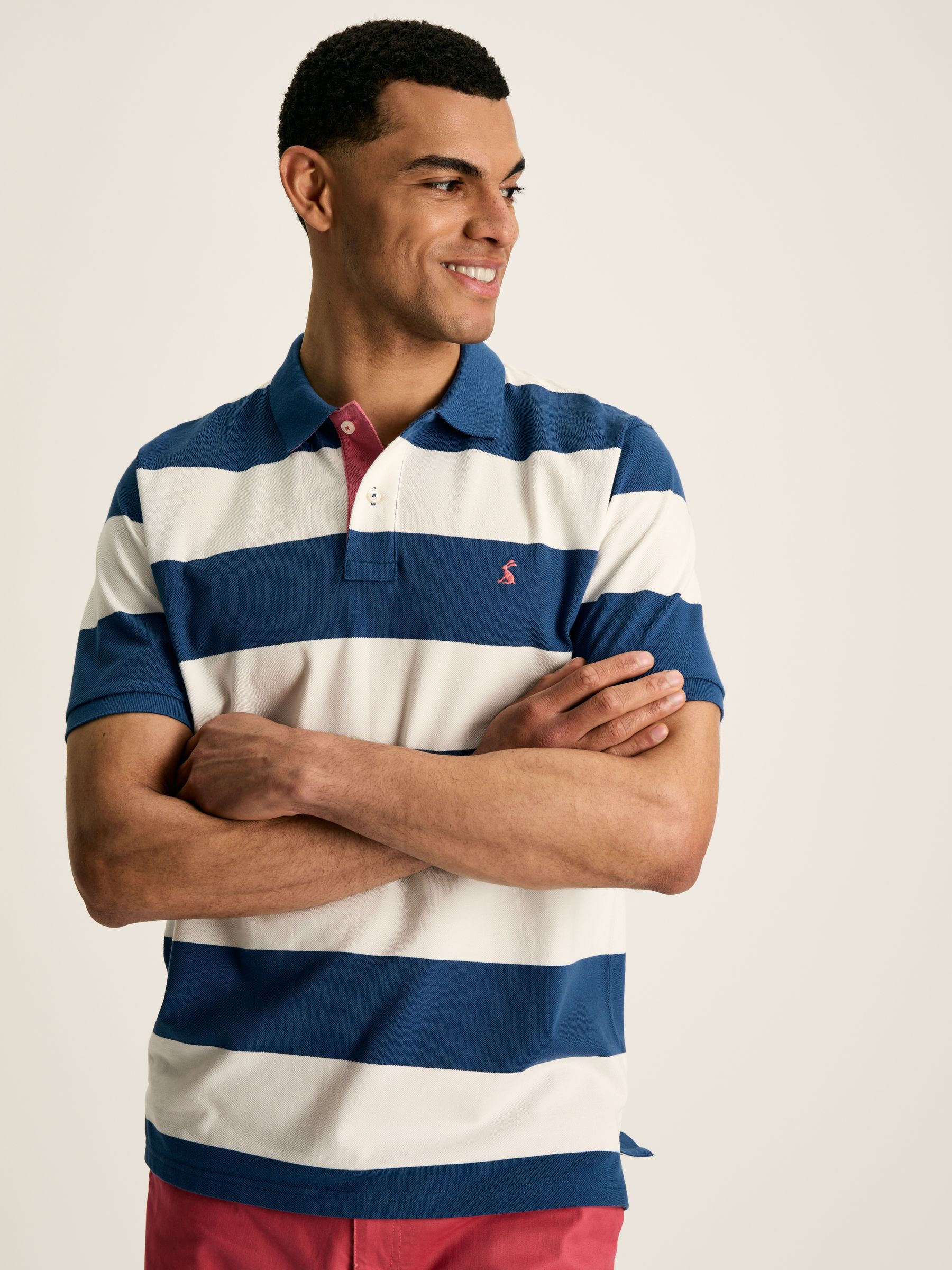 Filbert Blue & White Striped Polo Shirt - Image 1 of 8