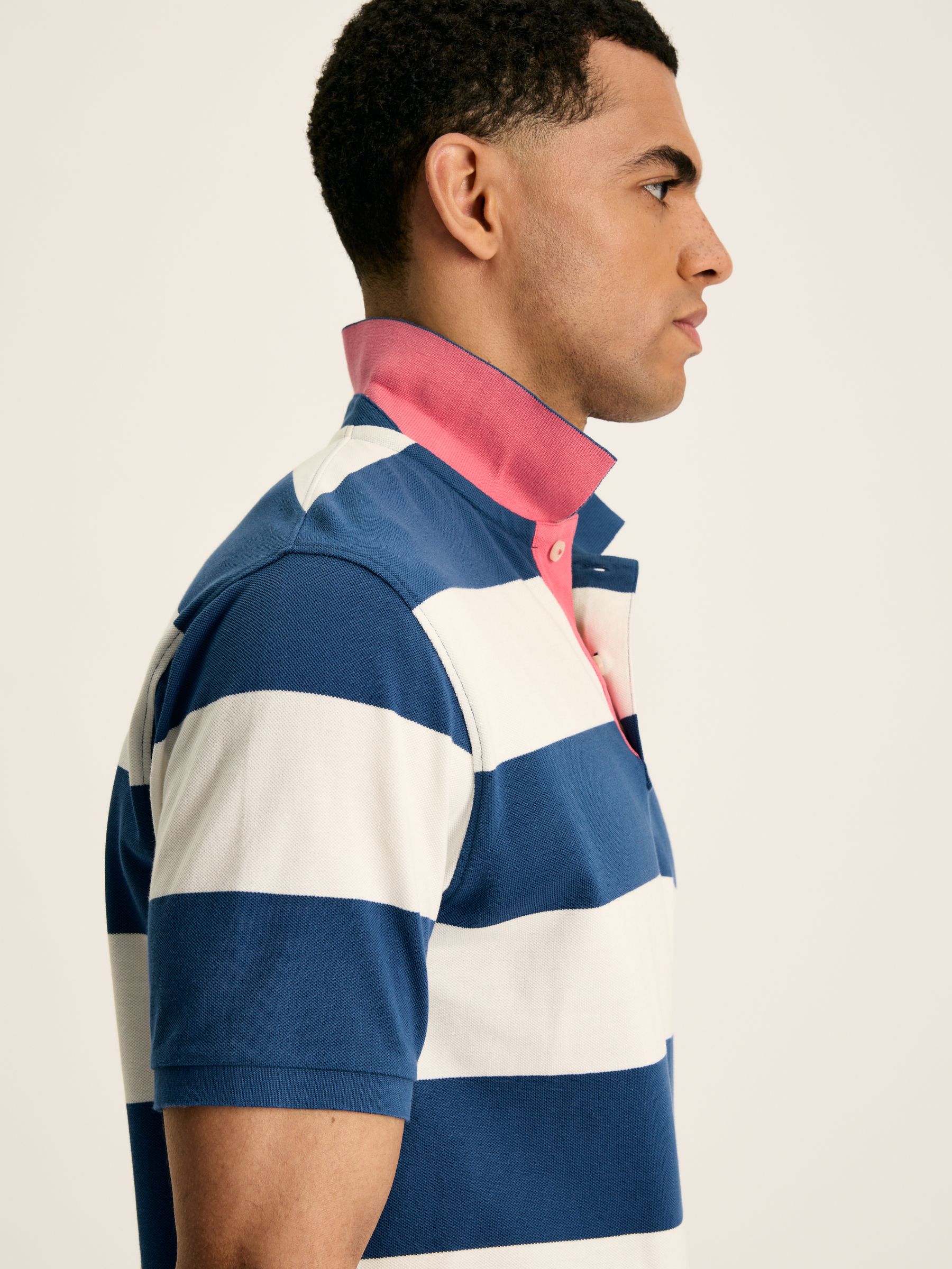 Filbert Blue & White Striped Polo Shirt - Image 5 of 8