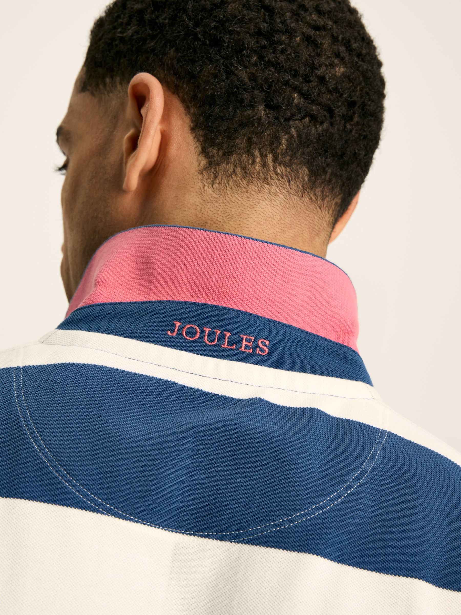 Filbert Blue & White Striped Polo Shirt - Image 7 of 8