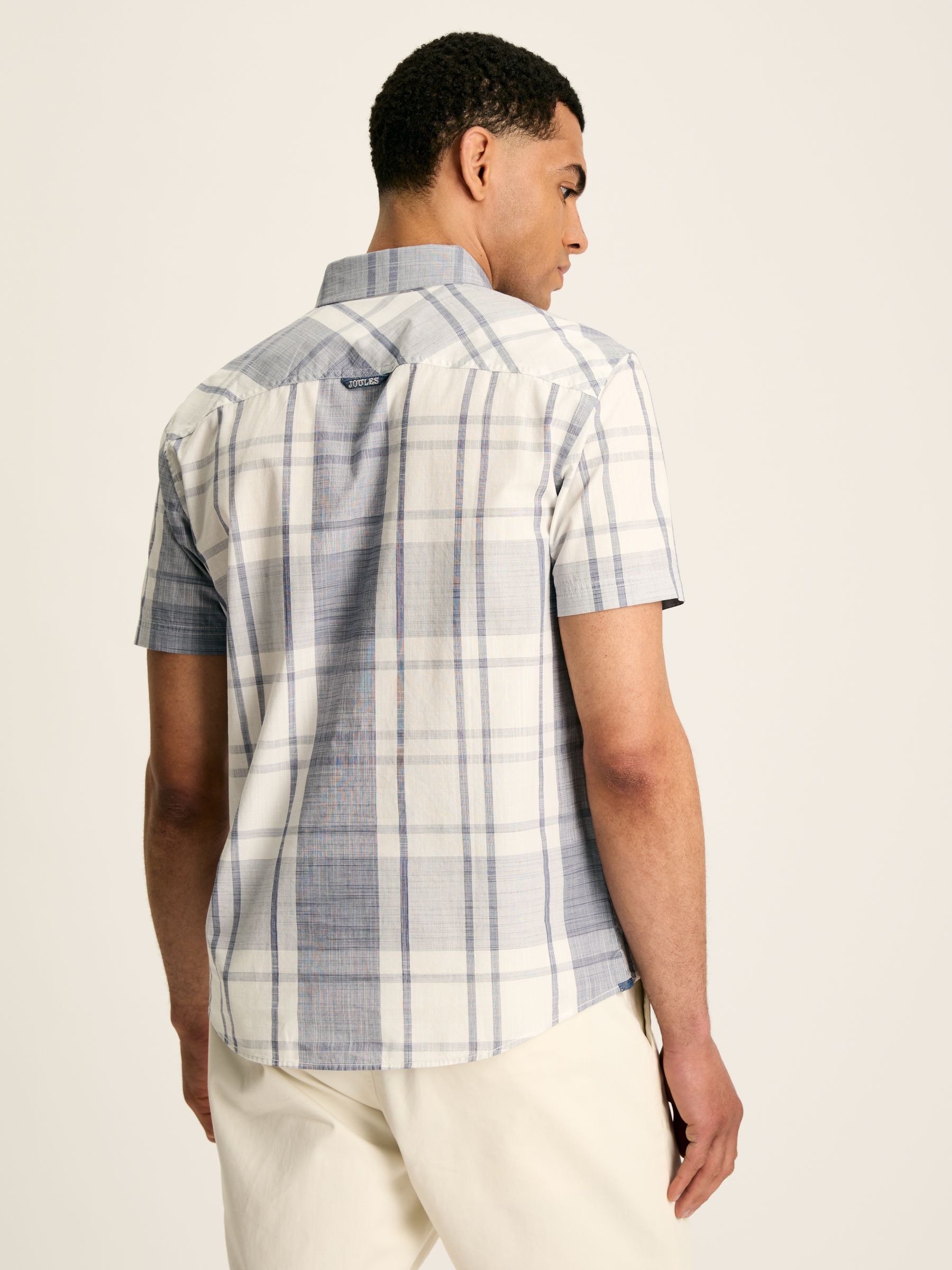 Wilson Blue Checked Classic Fit Short Sleeve Shirt - Image 3 of 8