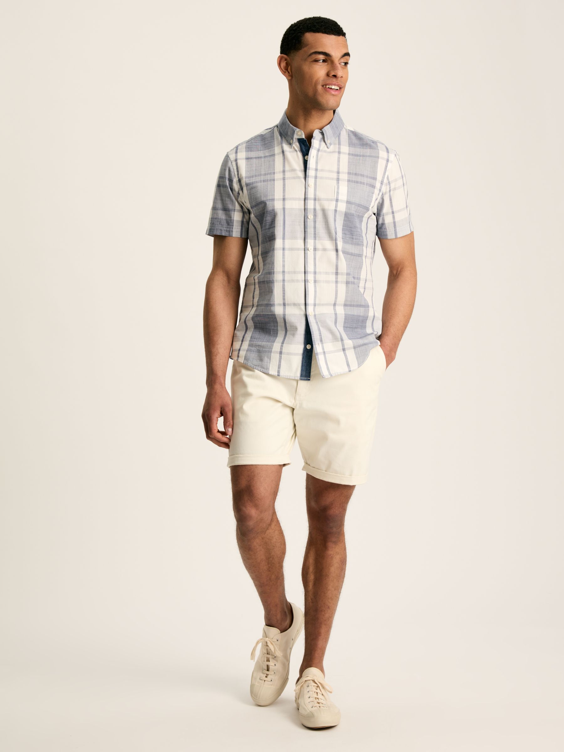 Wilson Blue Checked Classic Fit Short Sleeve Shirt - Image 4 of 8
