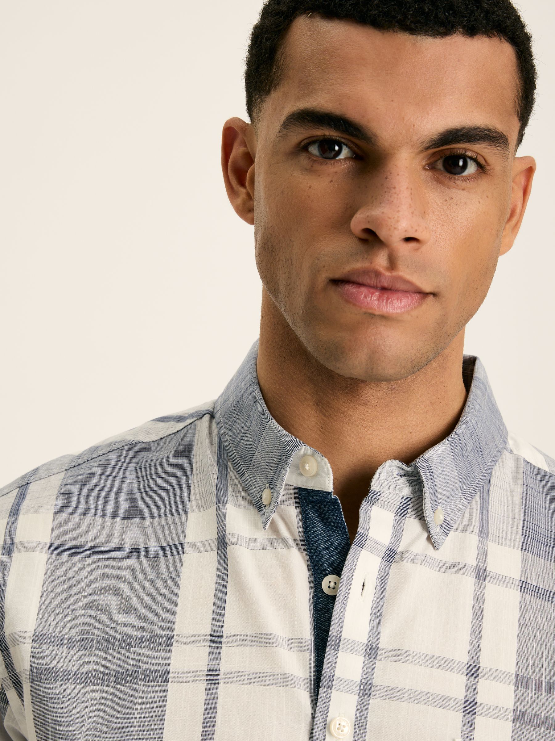 Wilson Blue Checked Classic Fit Short Sleeve Shirt - Image 6 of 8