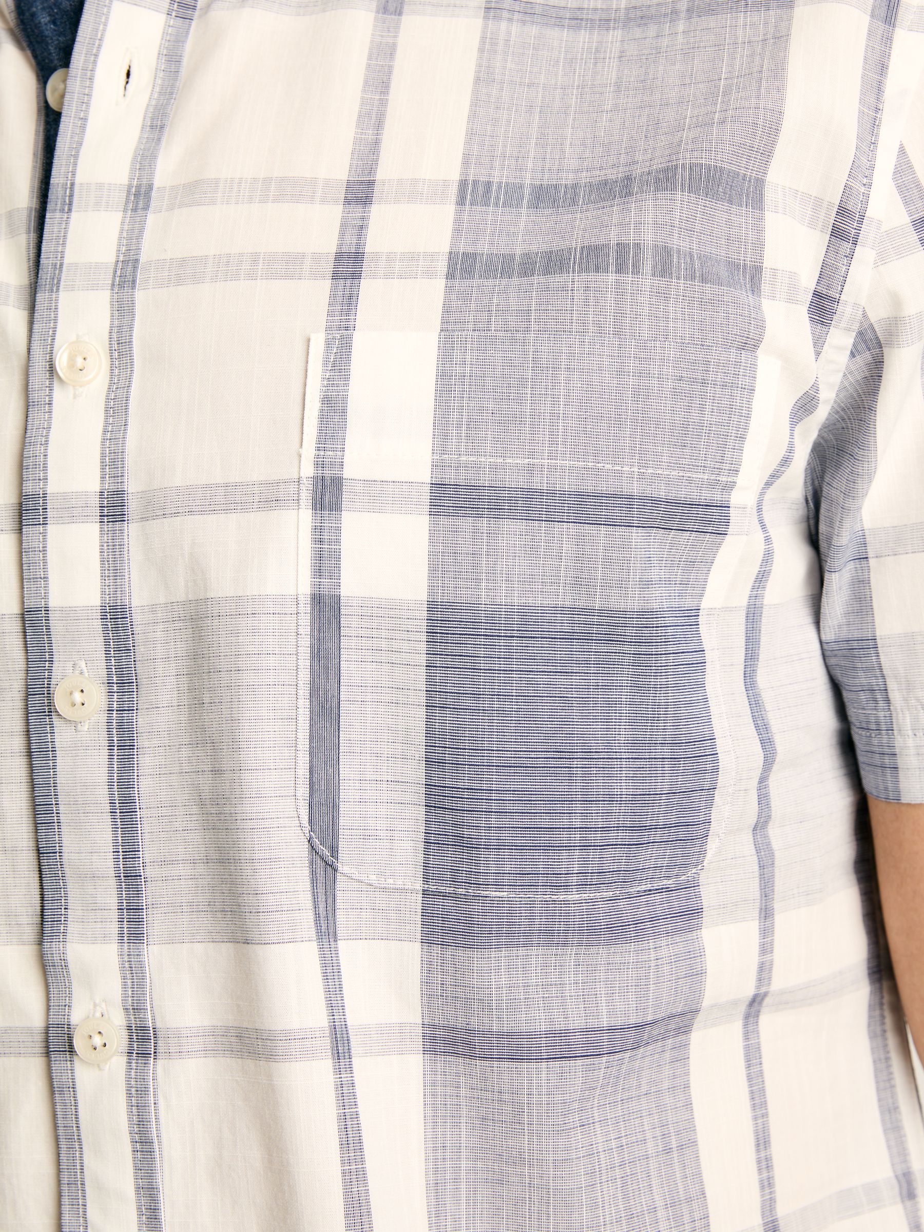 Wilson Blue Checked Classic Fit Short Sleeve Shirt - Image 7 of 8
