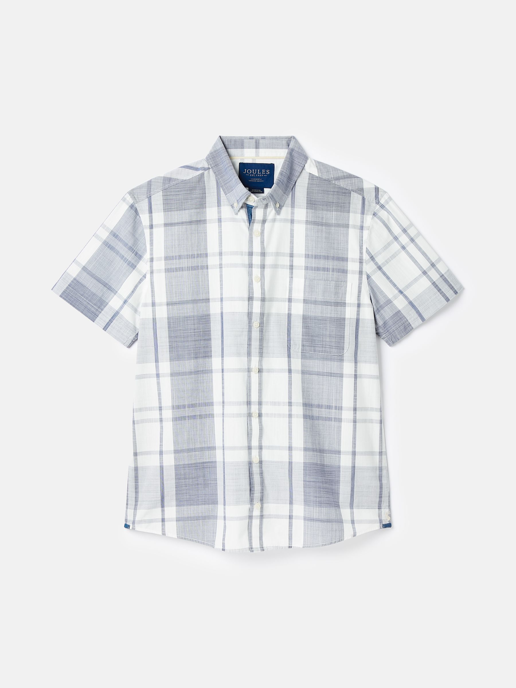 Wilson Blue Checked Classic Fit Short Sleeve Shirt - Image 8 of 8