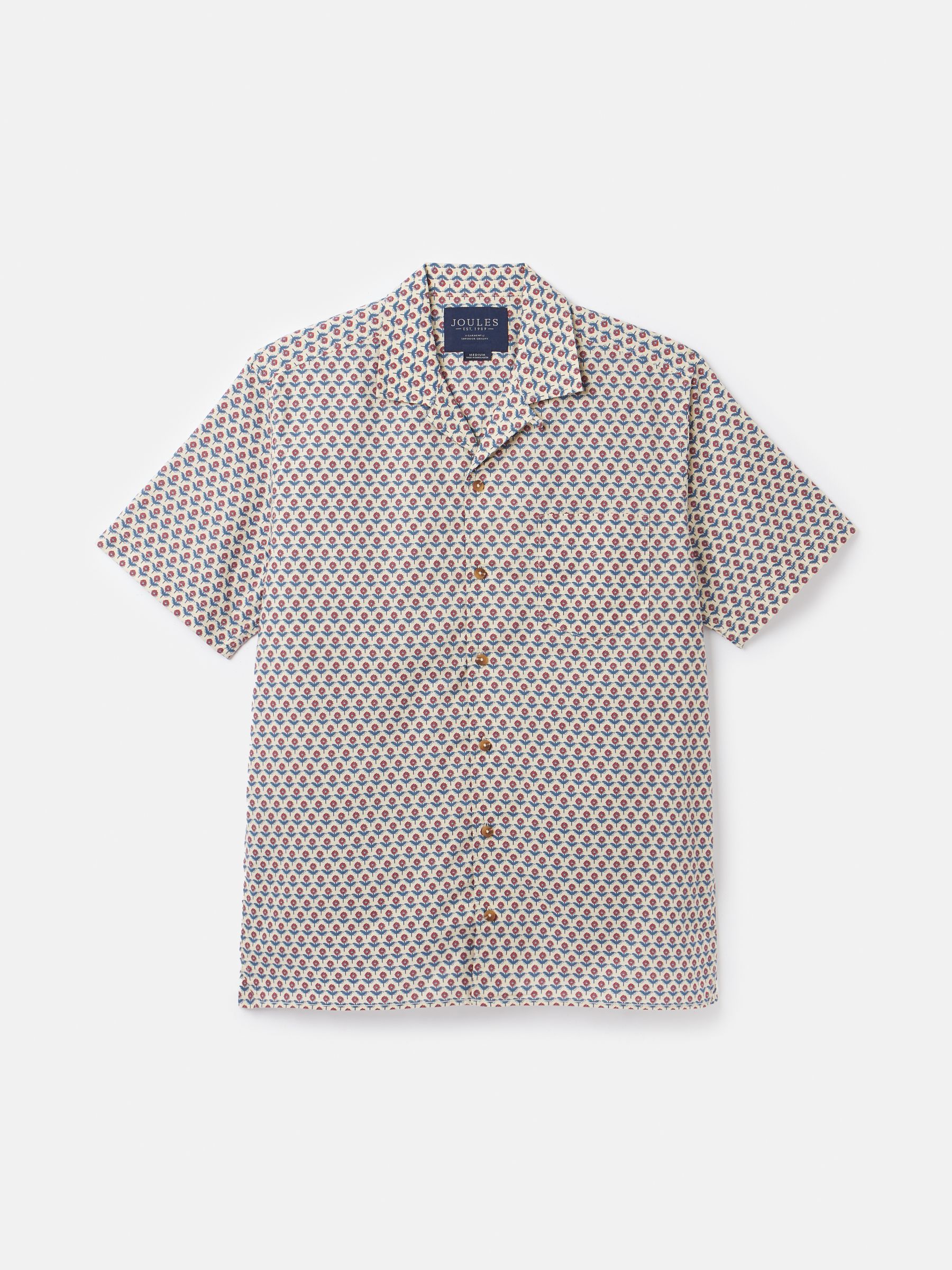 Revere Blue Printed Short Sleeve Shirt - Image 8 of 8