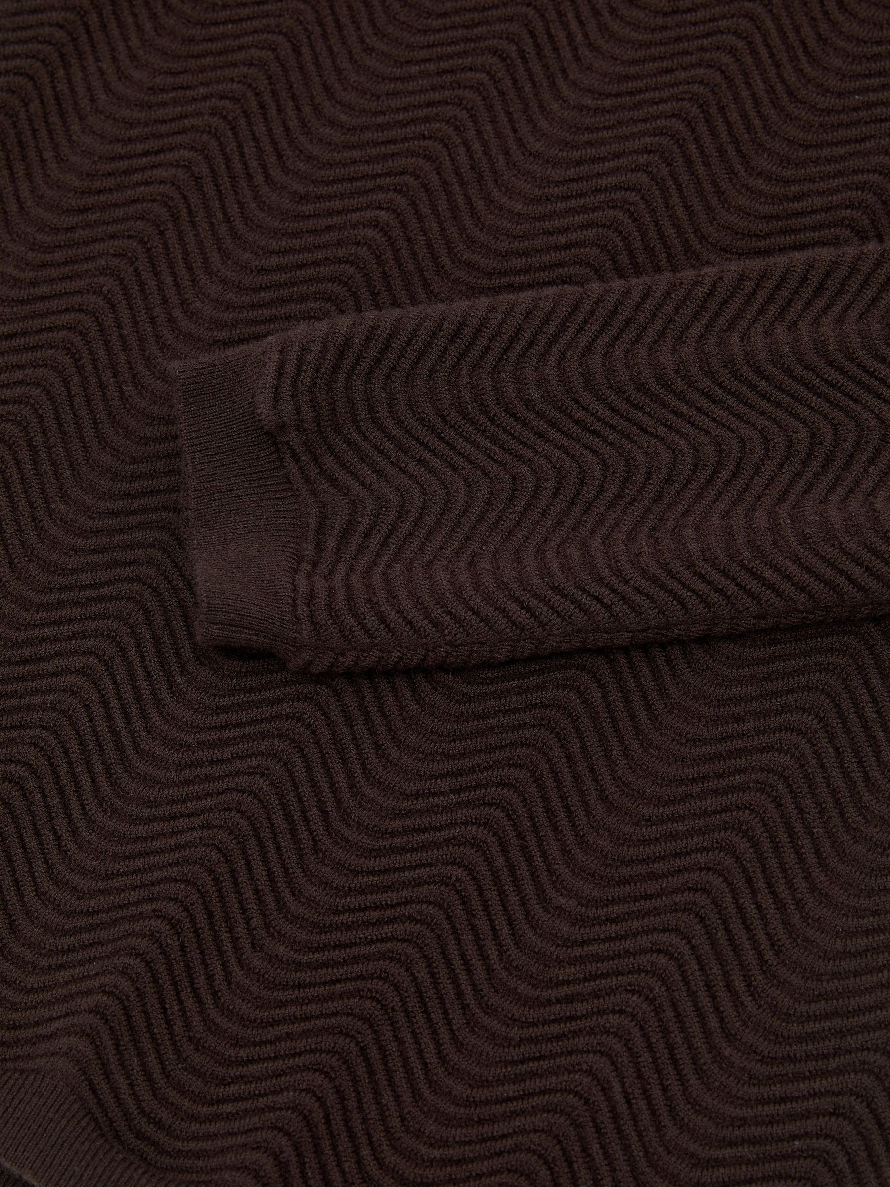 Wool-Blend Textured-Knit Top in Chocolate Brown - Image 7 of 7