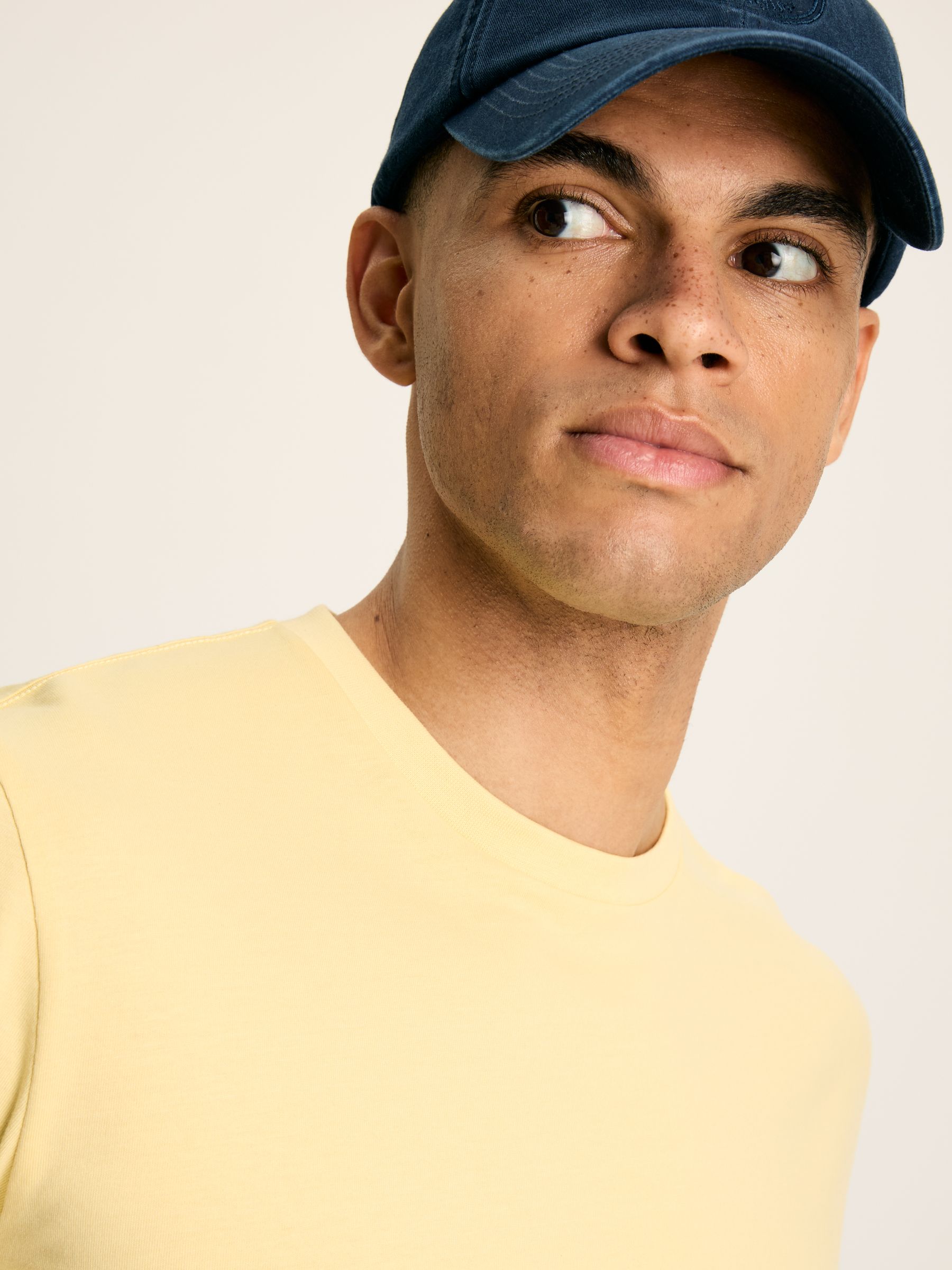 Denton Yellow Plain Jersey Crew Neck T-Shirt - Image 3 of 5
