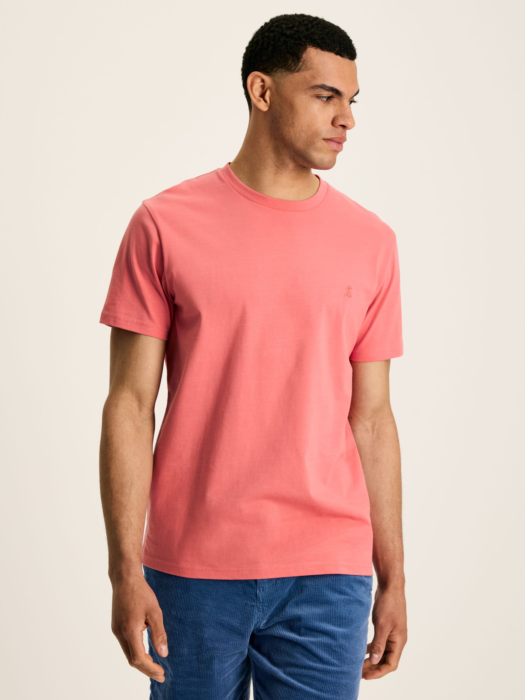 Denton Pink Plain Jersey Crew Neck T-Shirt - Image 1 of 7