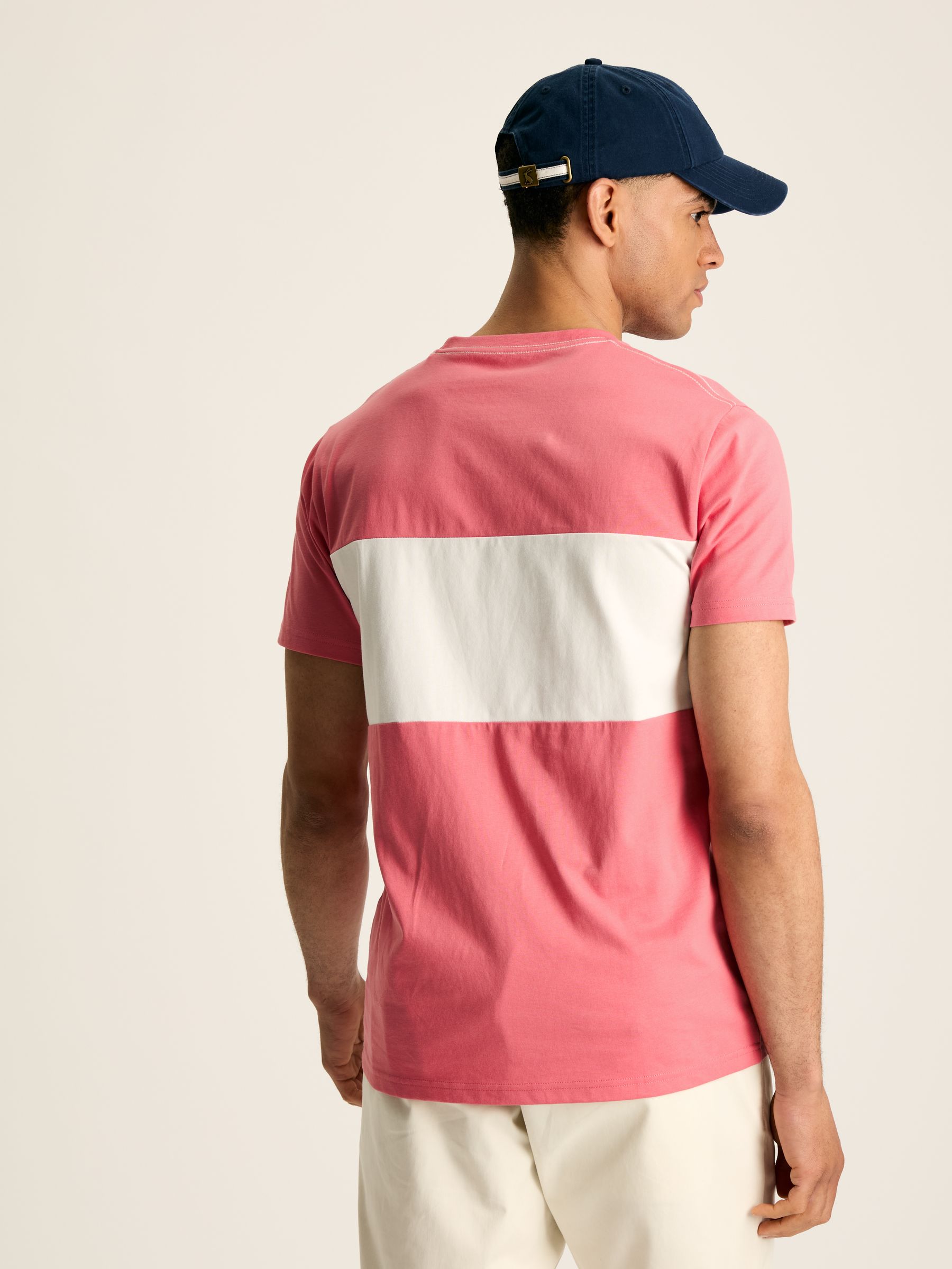Denton Pink Colourblock Jersey Crew Neck T-Shirt - Image 2 of 6