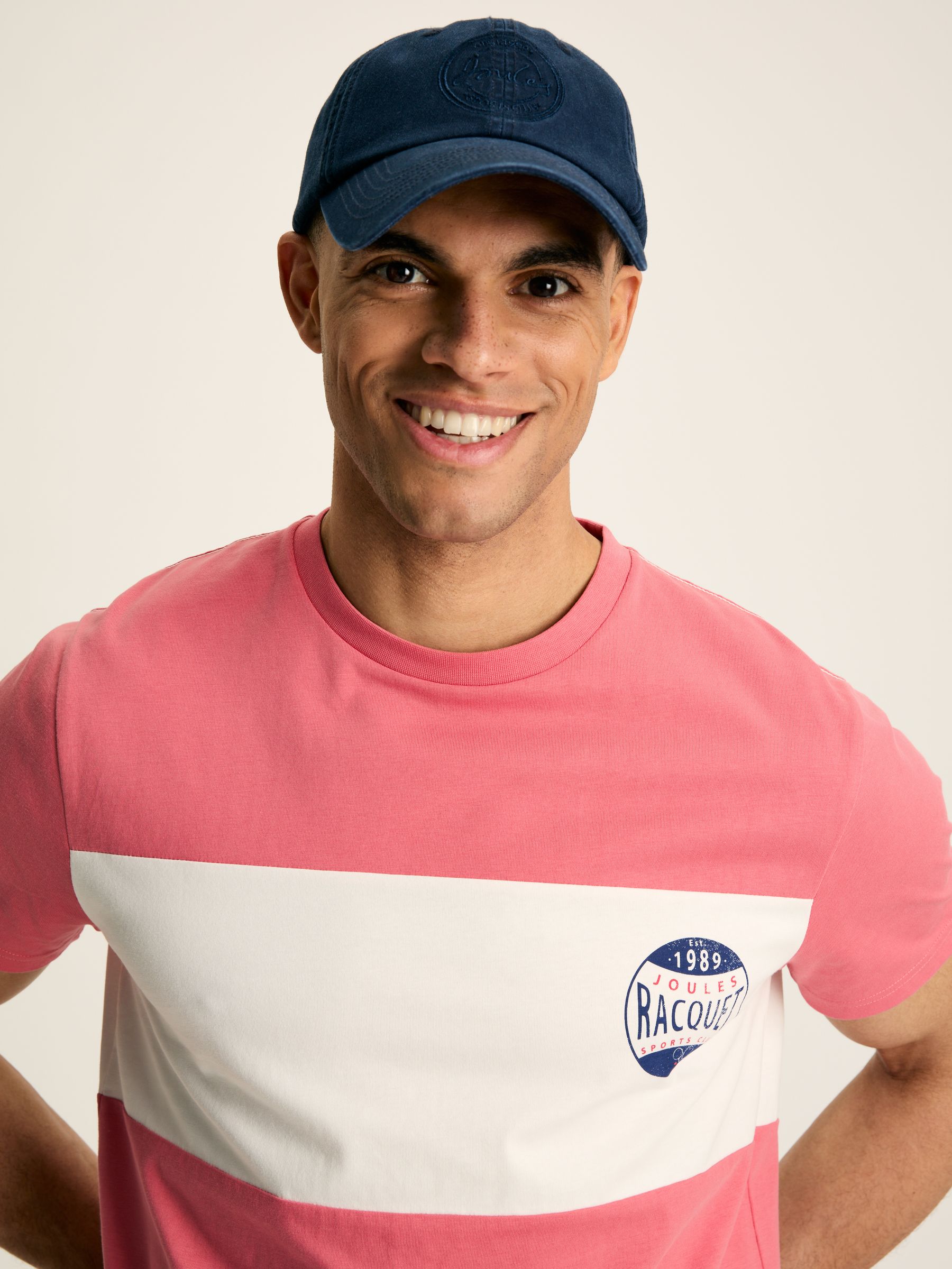 Denton Pink Colourblock Jersey Crew Neck T-Shirt - Image 4 of 6