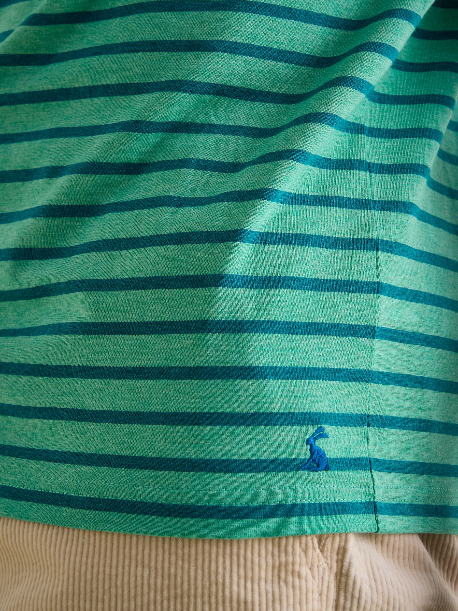 Boathouse Green Stripe Jersey Crew Neck T-Shirt - Image 6 of 7