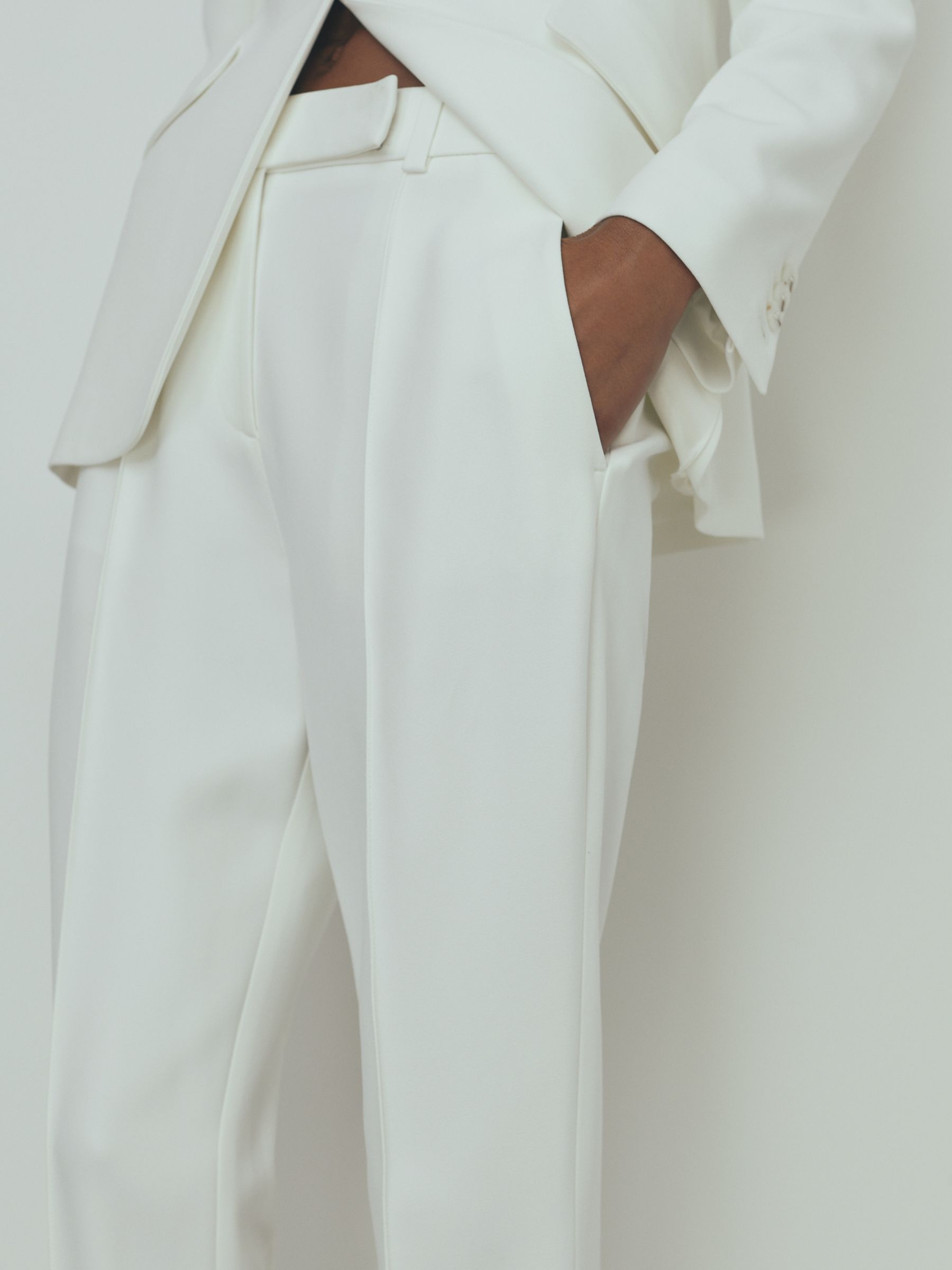 Atelier Slim Flared Suit Trousers in Ivory - Image 3 of 5