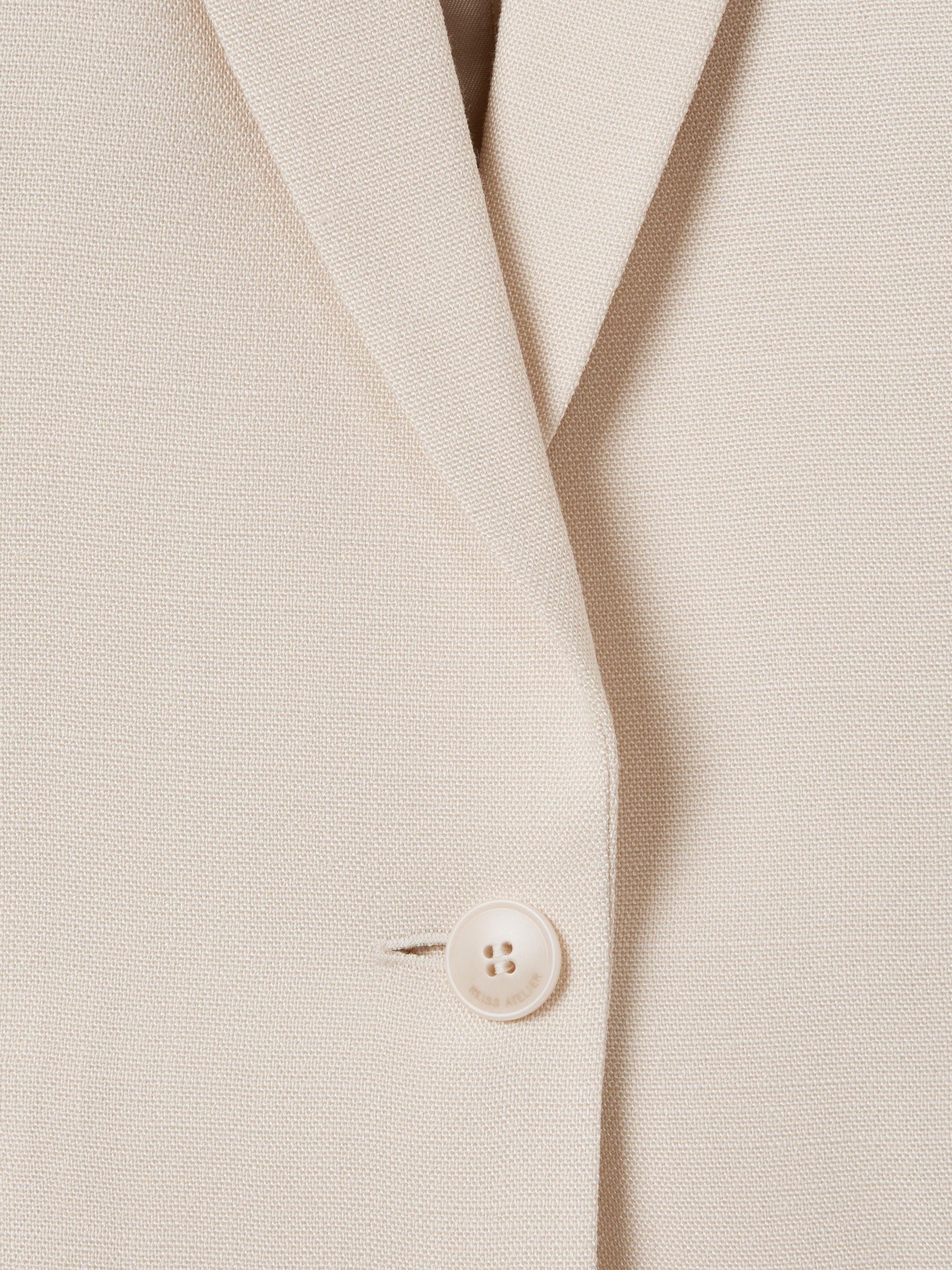 Atelier Italian Textured Single Breasted Suit Blazer in Blush - Image 7 of 7