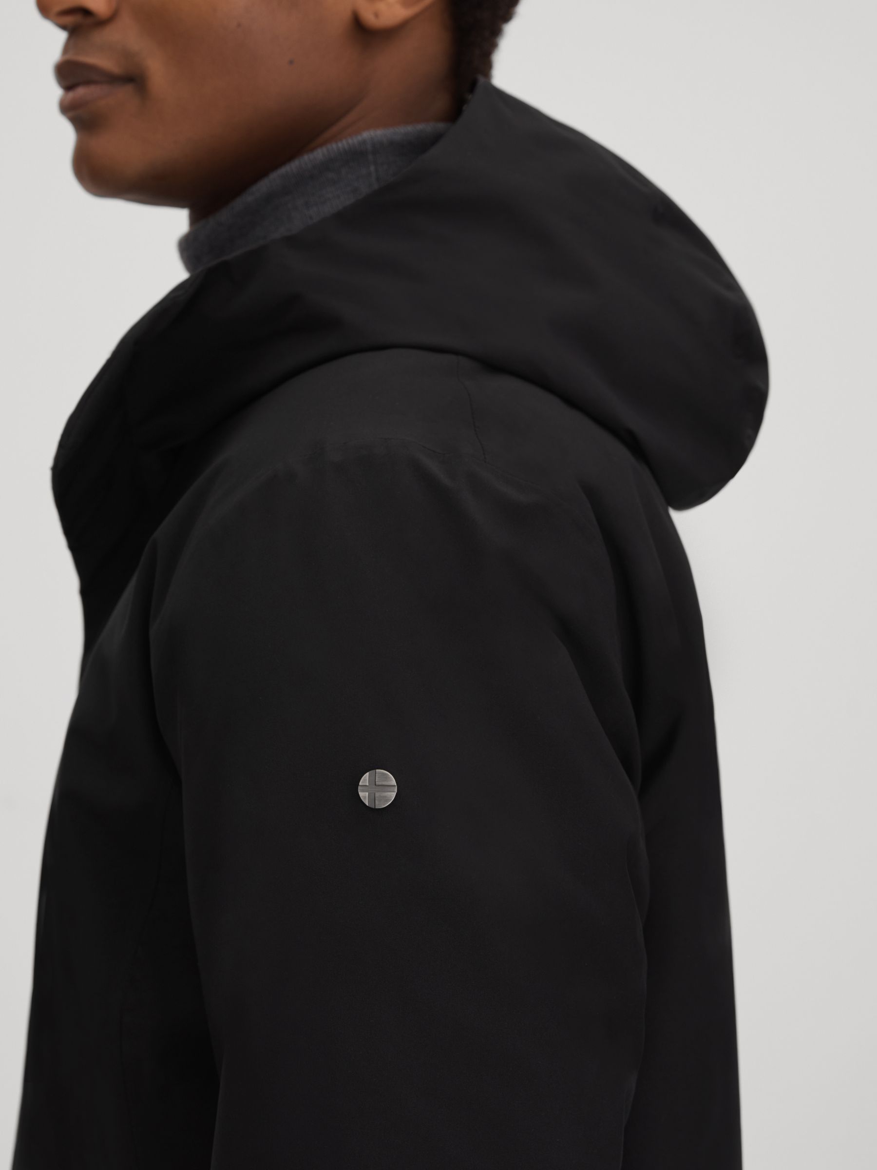 Scandinavian Edition Waterproof Hooded Coat in Black - Image 4 of 7