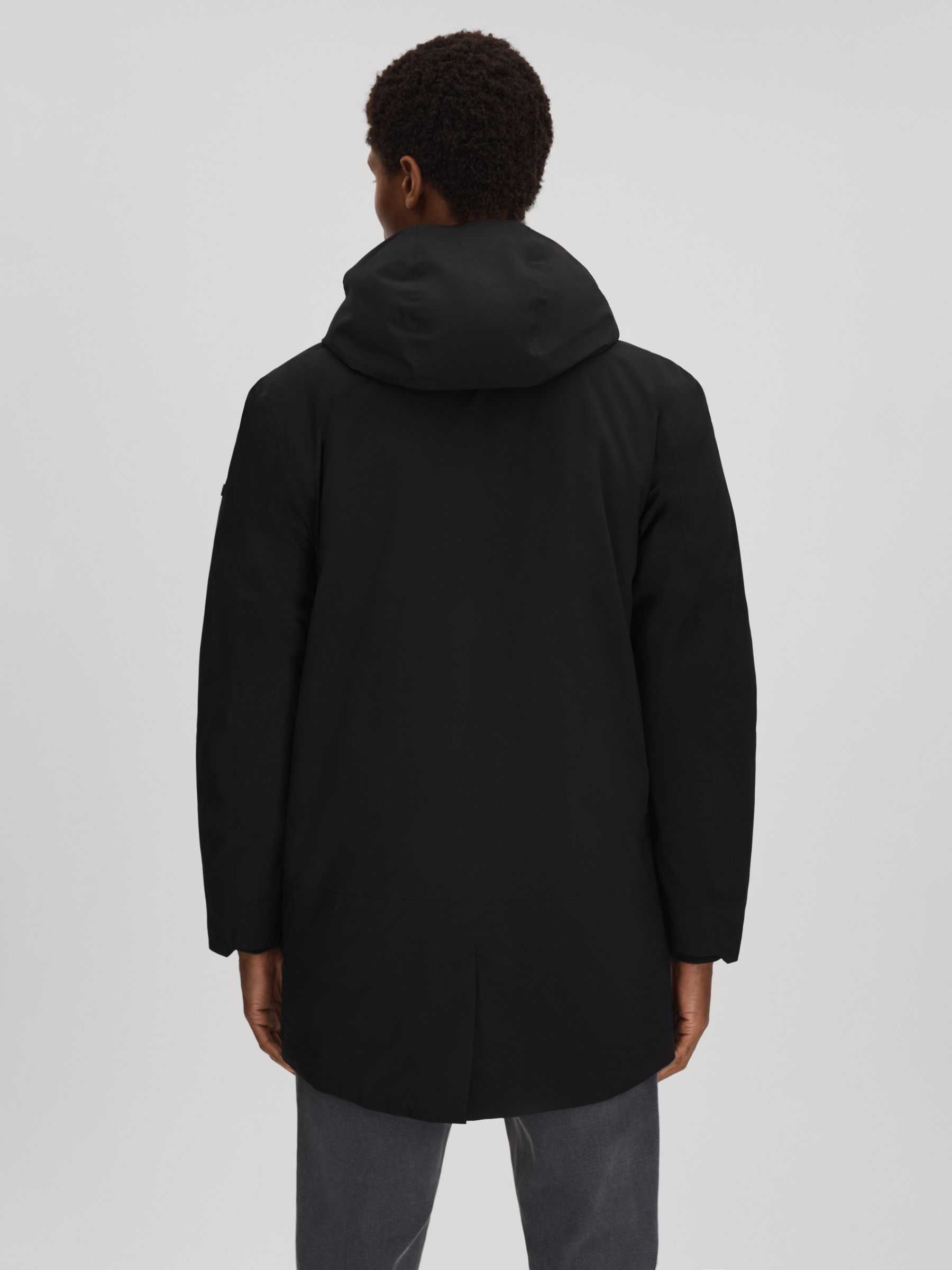 Scandinavian Edition Waterproof Hooded Coat in Black - Image 5 of 7