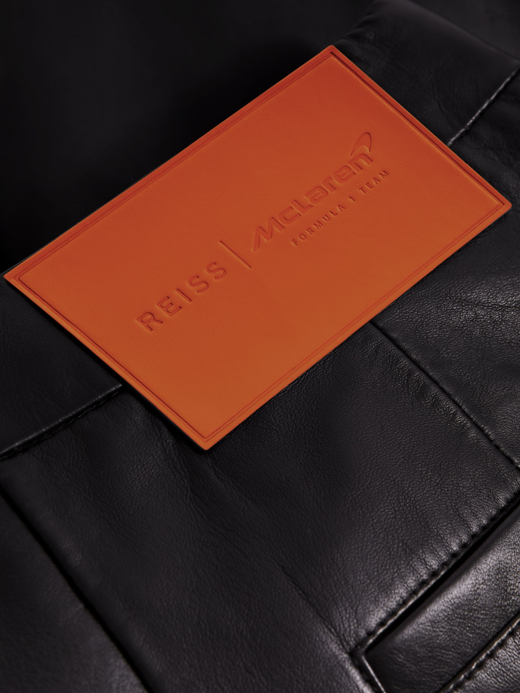 McLaren F1 Front Split Leather Trousers in Black - Image 6 of 6