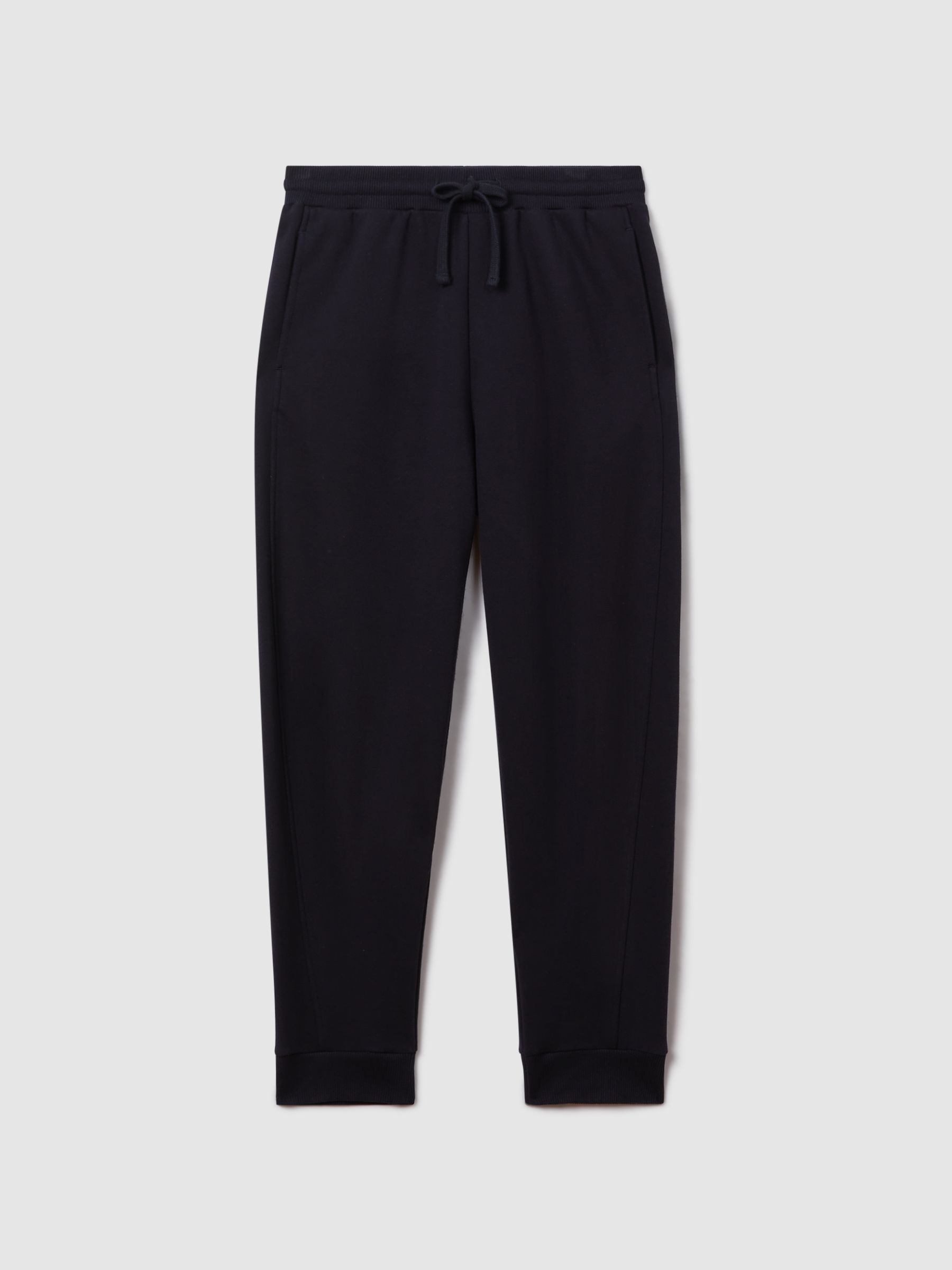 Cotton Blend Drawstring Joggers in Navy - Image 2 of 5