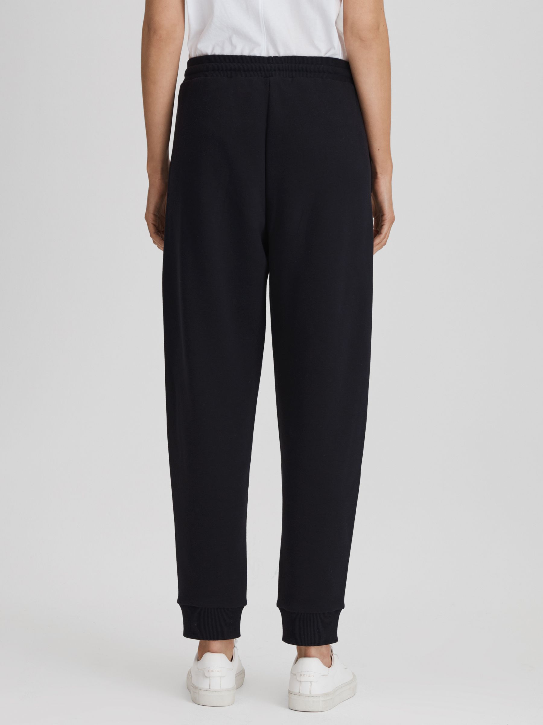 Cotton Blend Drawstring Joggers in Navy - Image 5 of 5
