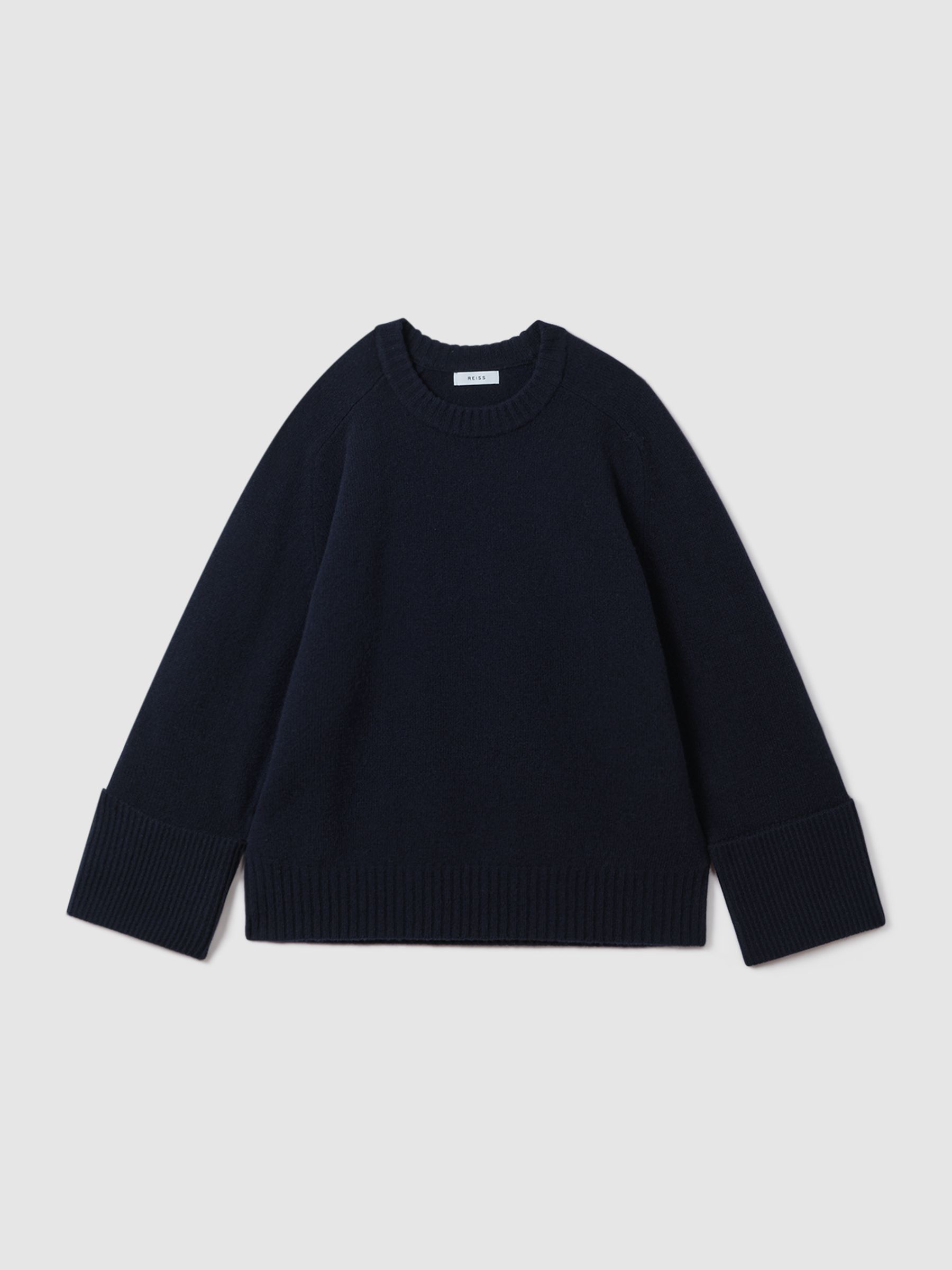 Wool-Cashmere Casual Fit Jumper in Navy - Image 2 of 5