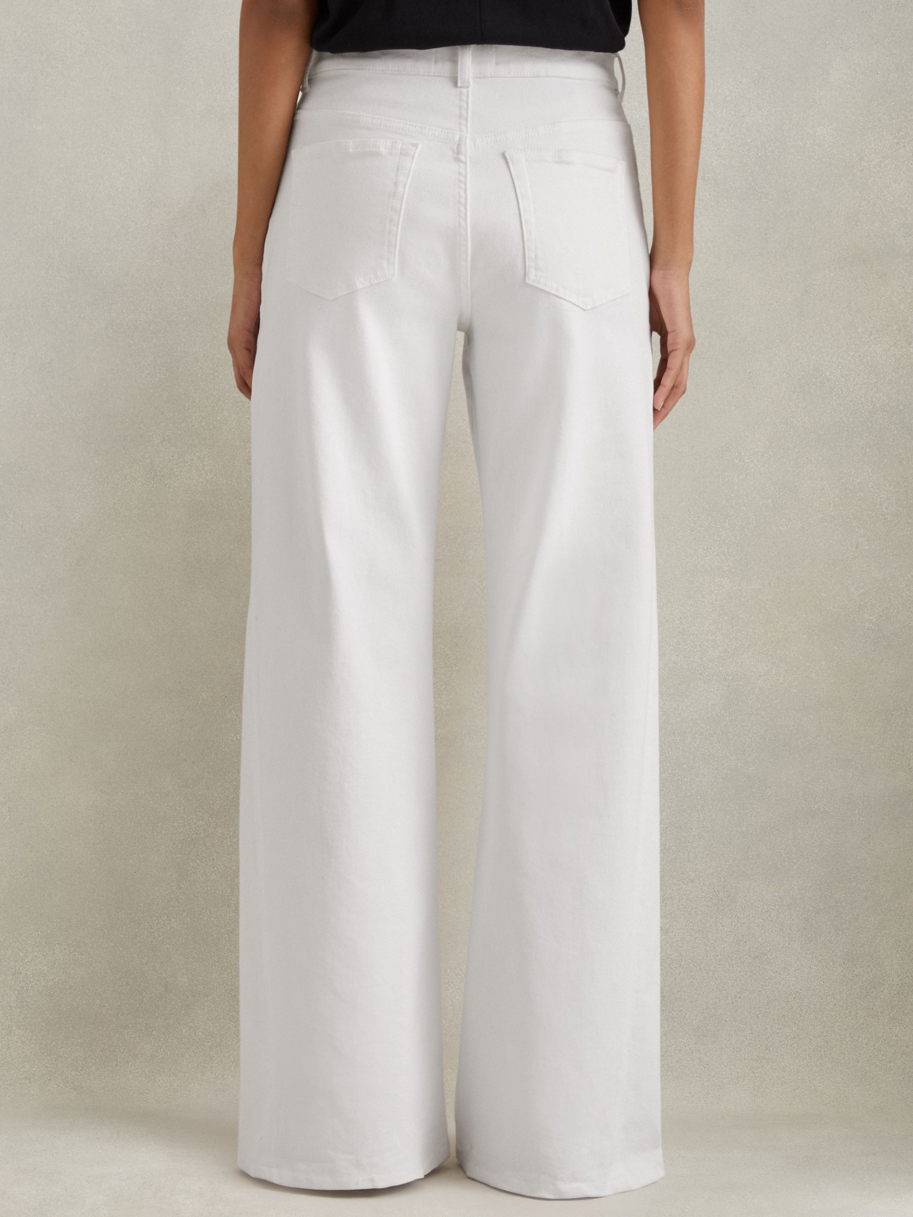 Flared Side Seam Jeans in White - Image 5 of 5
