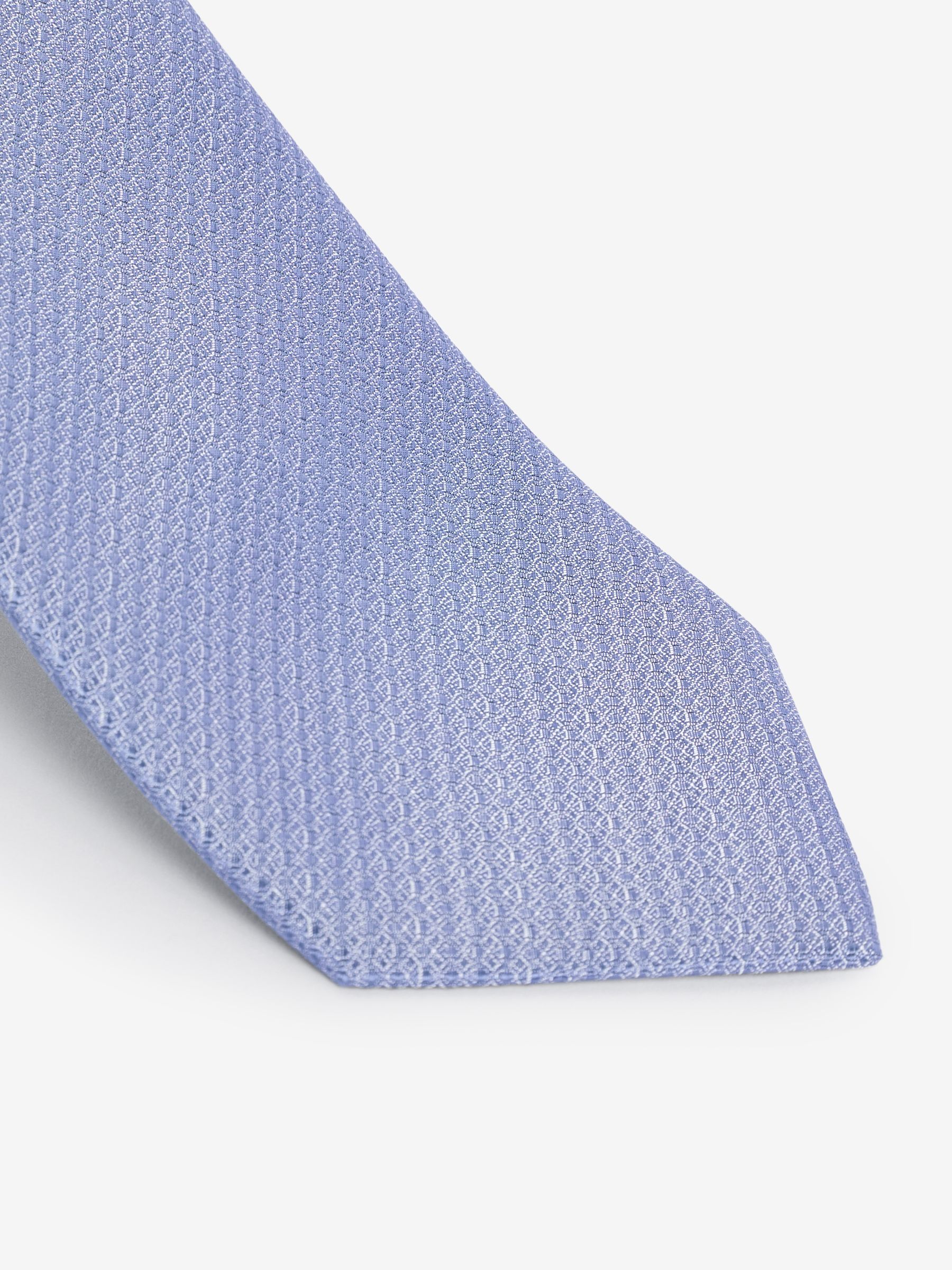 Blue Textured Silk Tie - Image 2 of 3