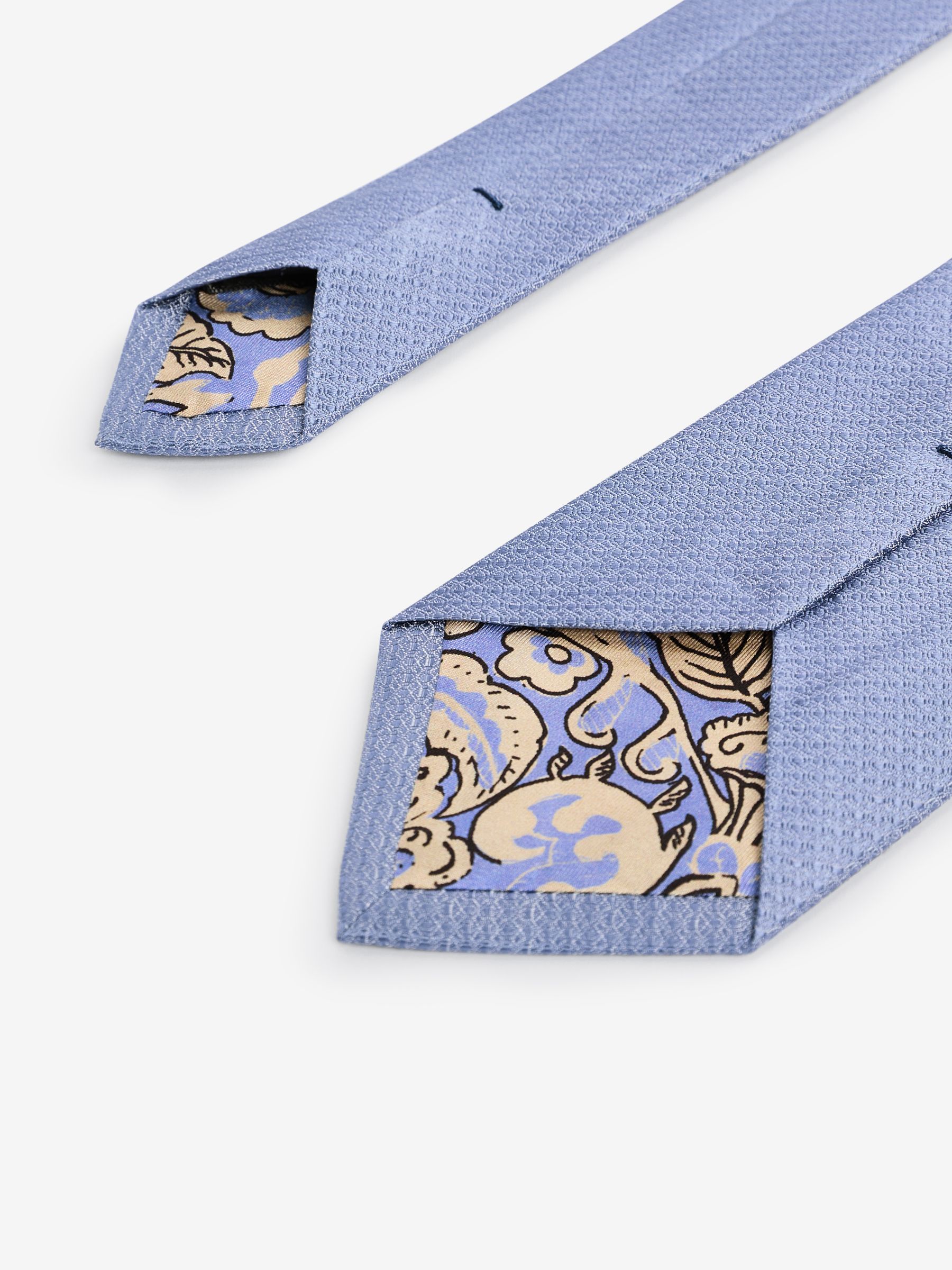 Blue Textured Silk Tie - Image 3 of 3