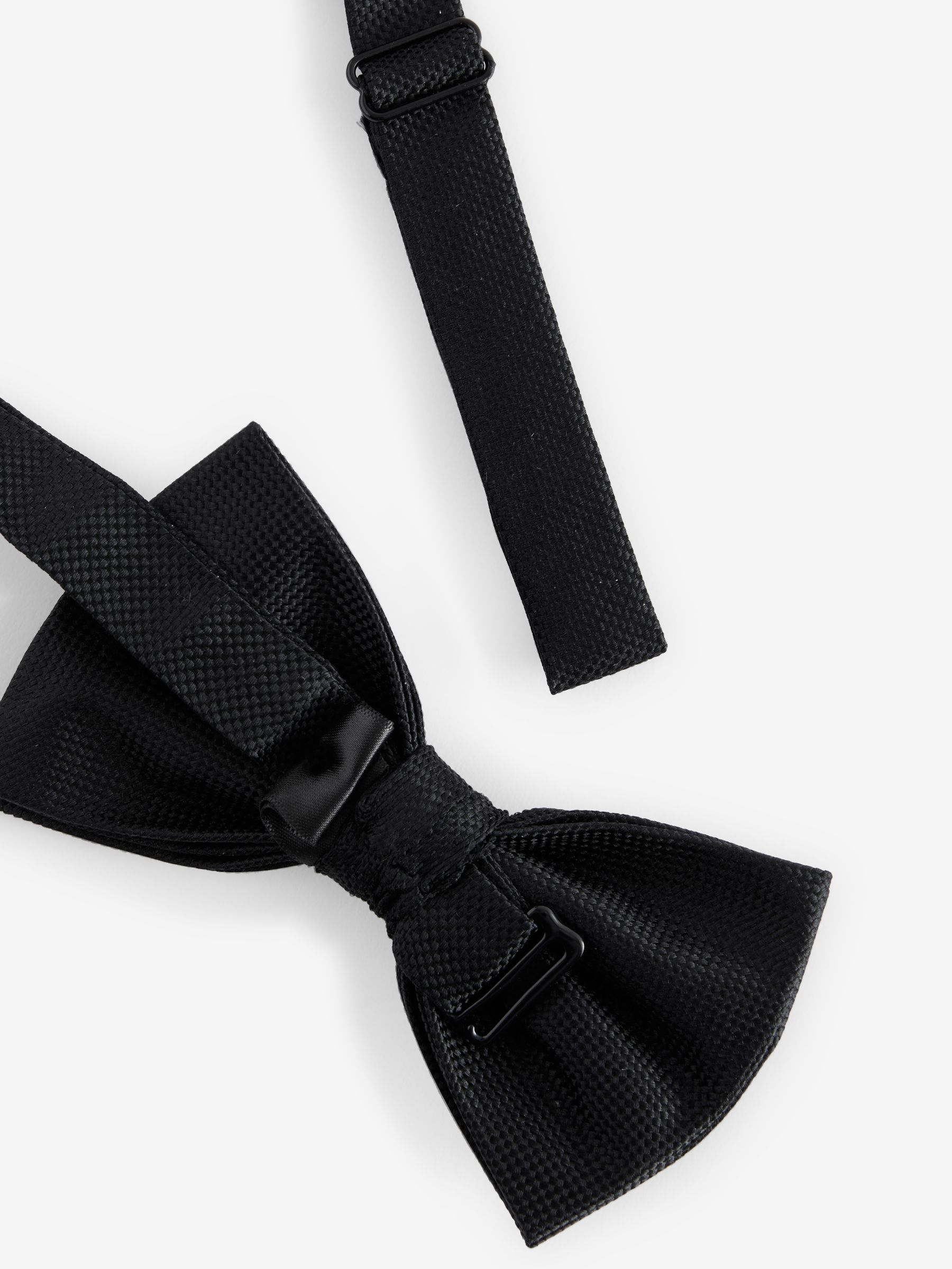 Black 100% Silk Bow Tie - Image 3 of 4